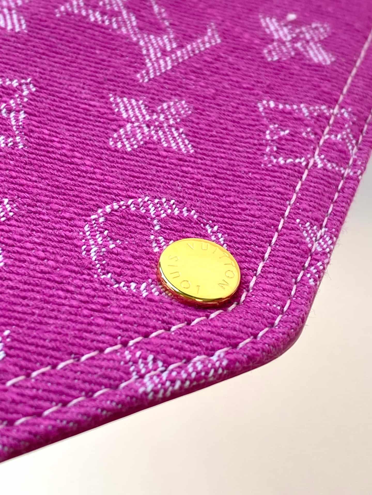 Louis Vuitton Sarah Wallet Fuchsia Denim M28280 High