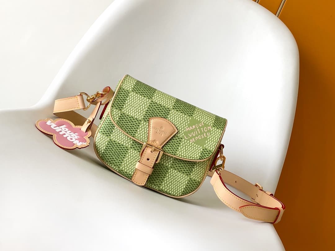 Louis Vuitton Tyler Creator Montsouris Messenger bag in Green Damier Golf canvas M40665  High