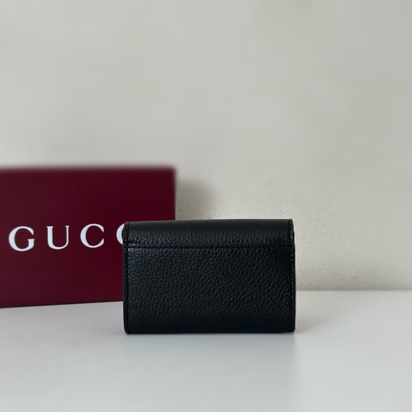 Gucci Softbit card case ‎828148 Black High