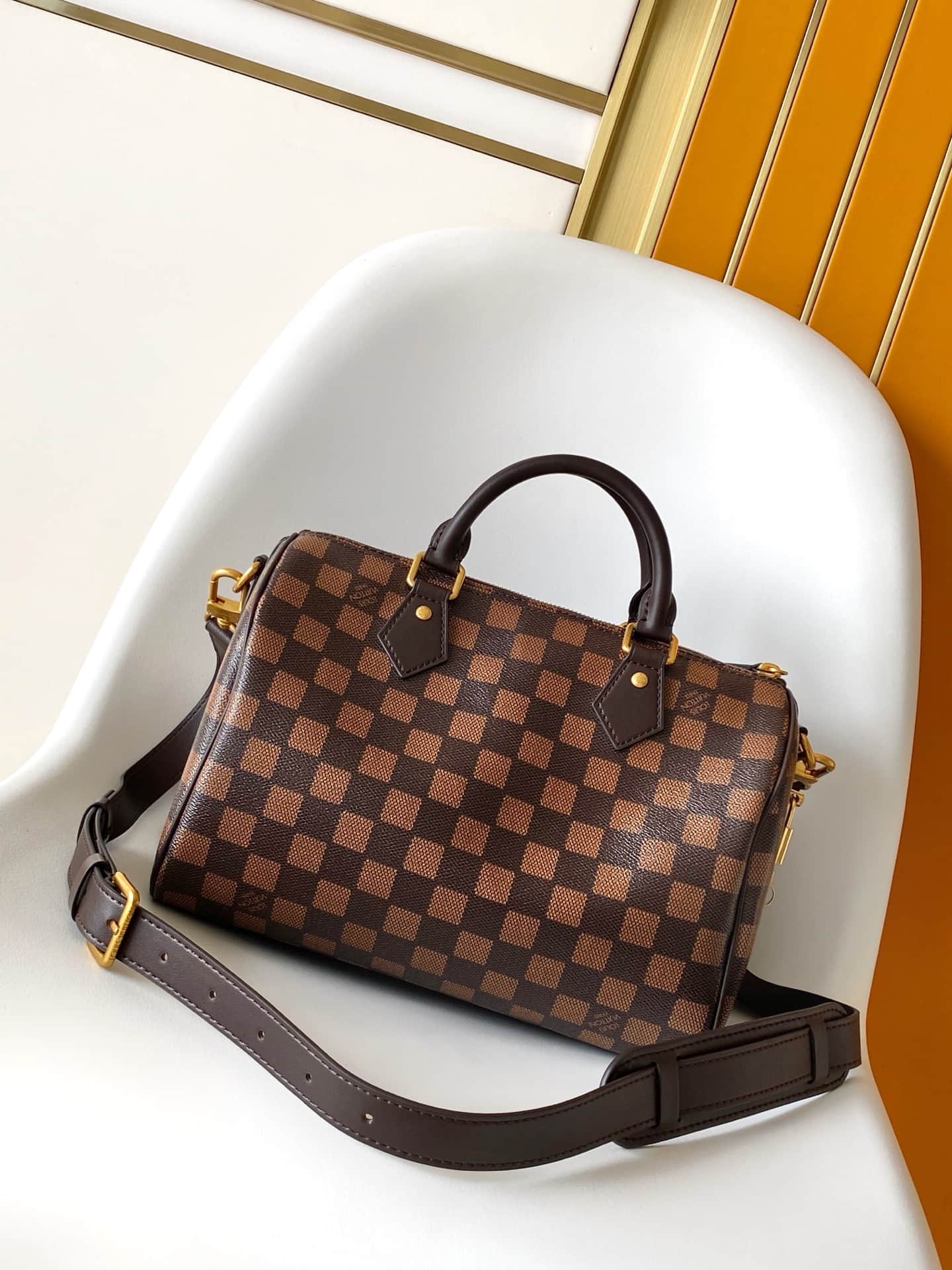 Louis Vuitton Speedy 25 Bandoulière Brown Damier Phriendship coated canvas N40772 High