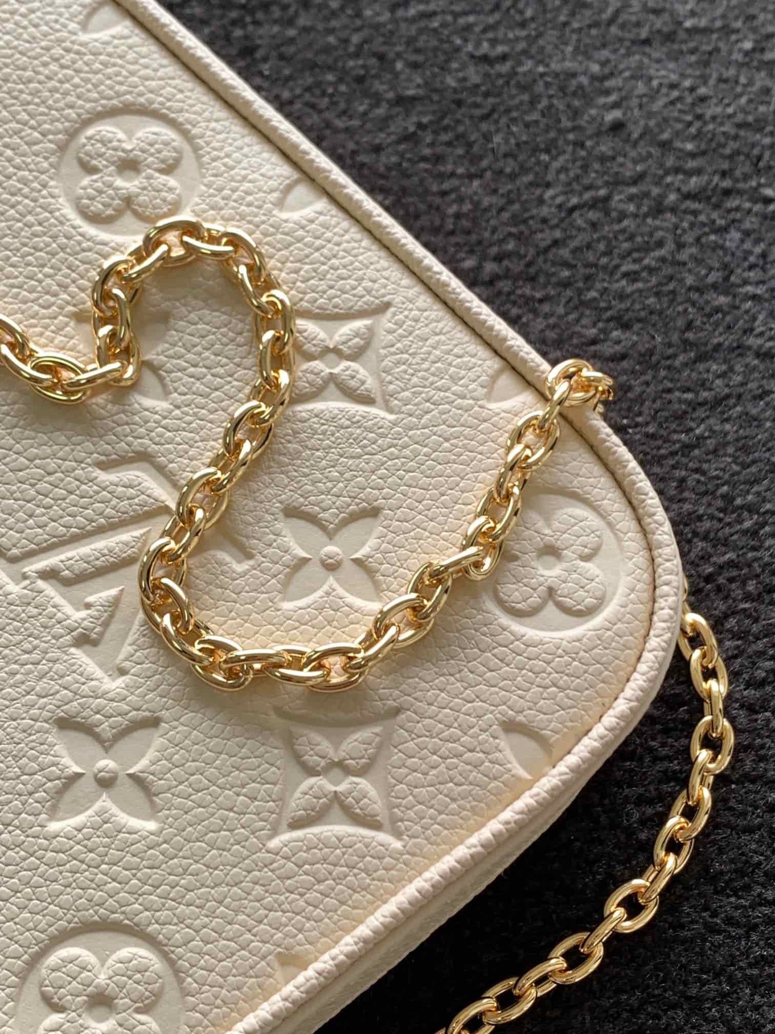Louis Vuitton EASY POUCH ON STRAP Monogram Empreinte Leather M81066 High