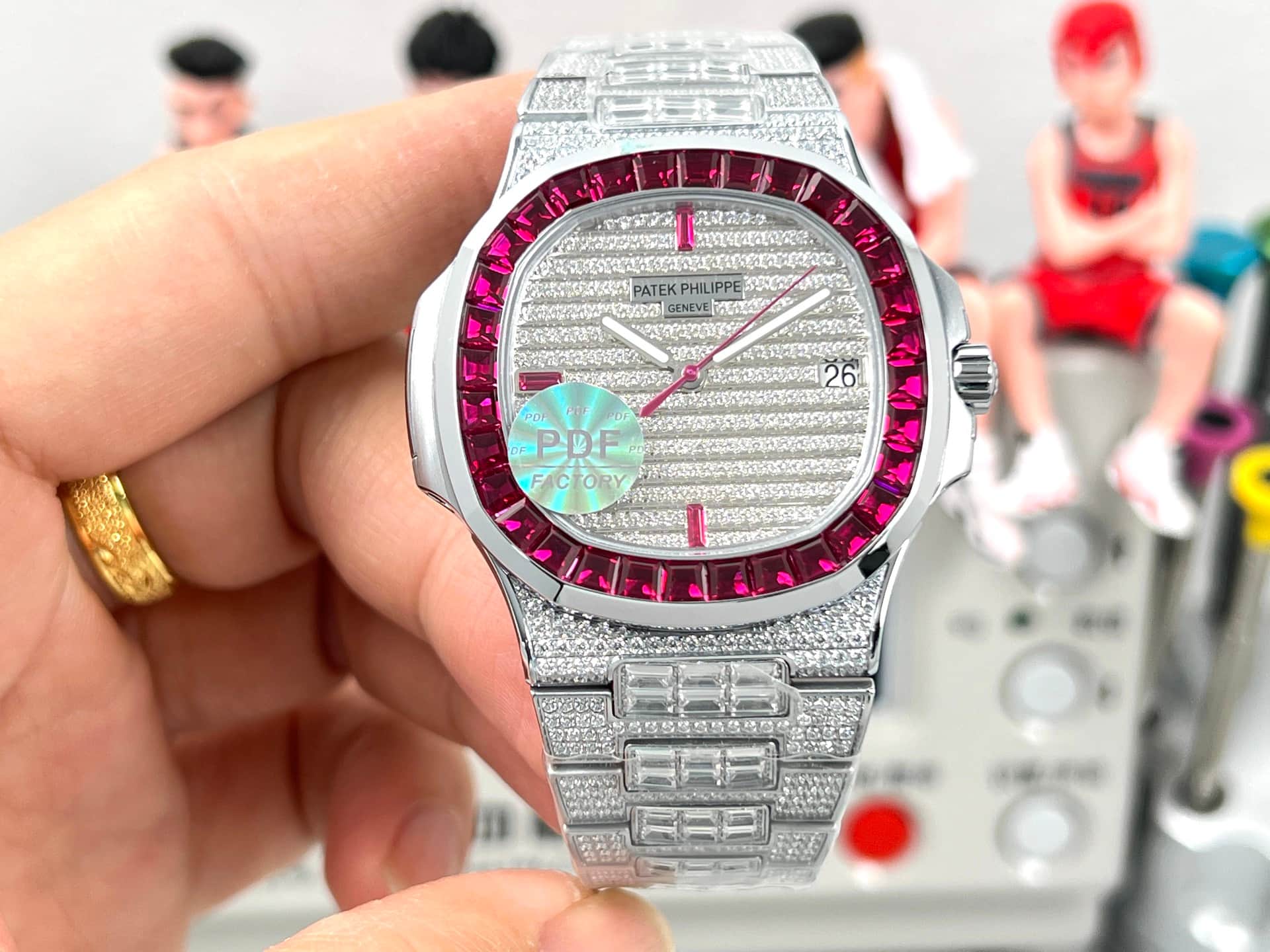 Patek Philippe Nautilus with Paved Diamond TOP