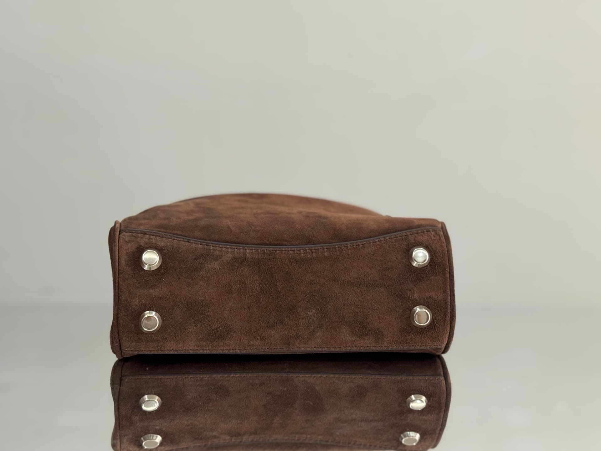 Balenciaga Rodeo Mini Bag in Light Espresso Waxed Suede Calfskin With Silver-Tone Metal TOP