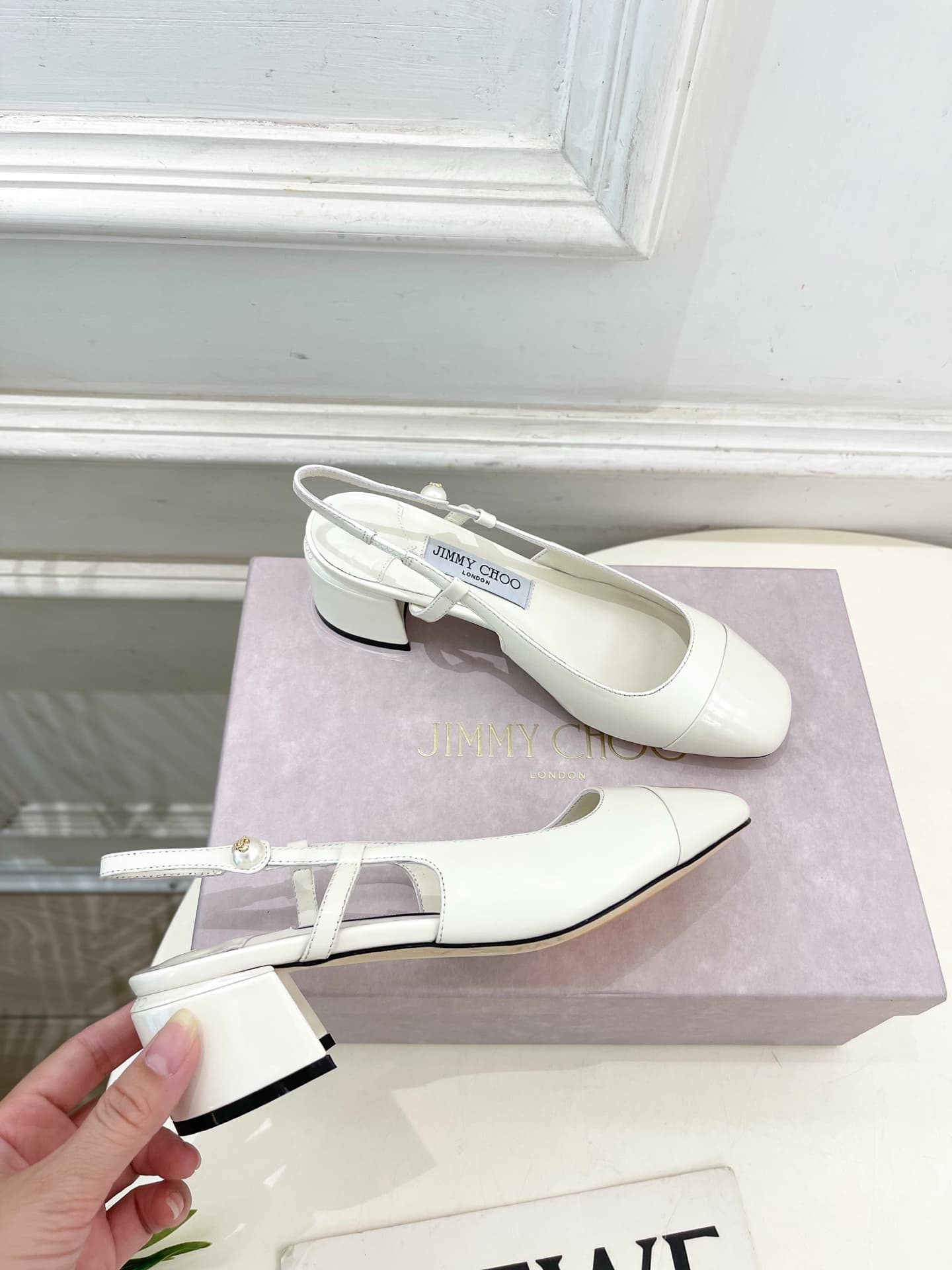 Jimmy Choo Elisa 45 Leather Slingback Sandals shoes Women