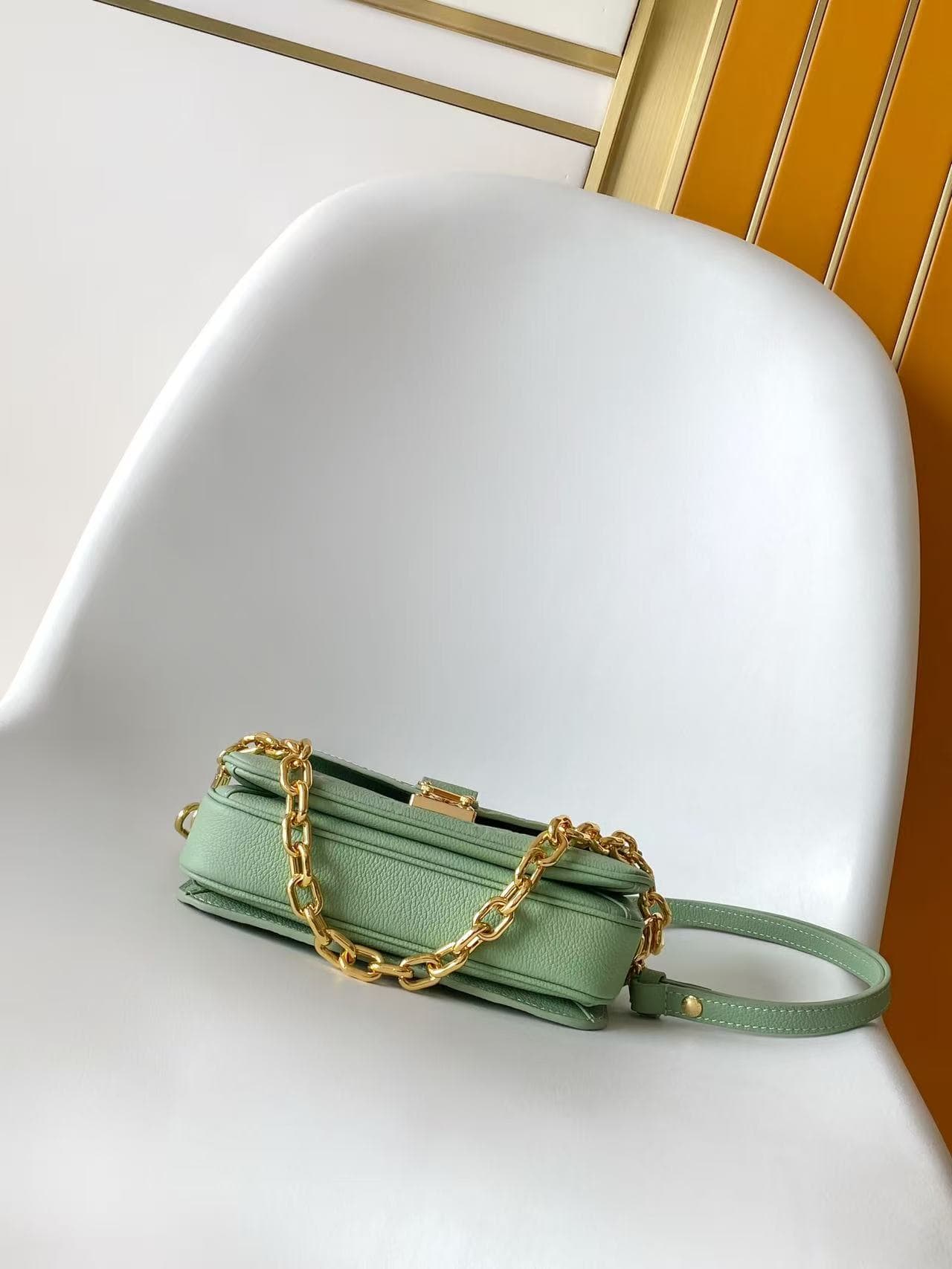 Louis Vuitton Pochette Métis East-West Minty Embossed cowhide leather M2A339 High