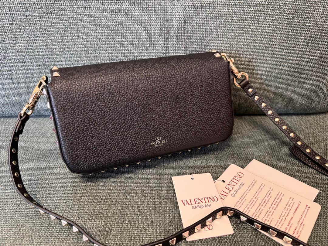 Valentino Garavani Small Rockstud Shoulder Bag Black High