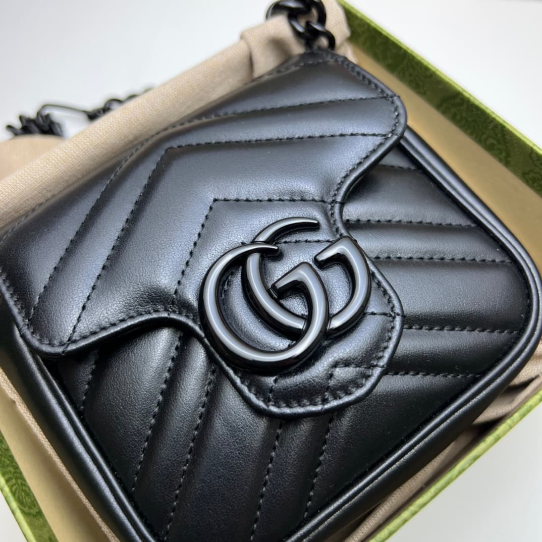 Gucci GG Marmont belt bag ‎739599 black High