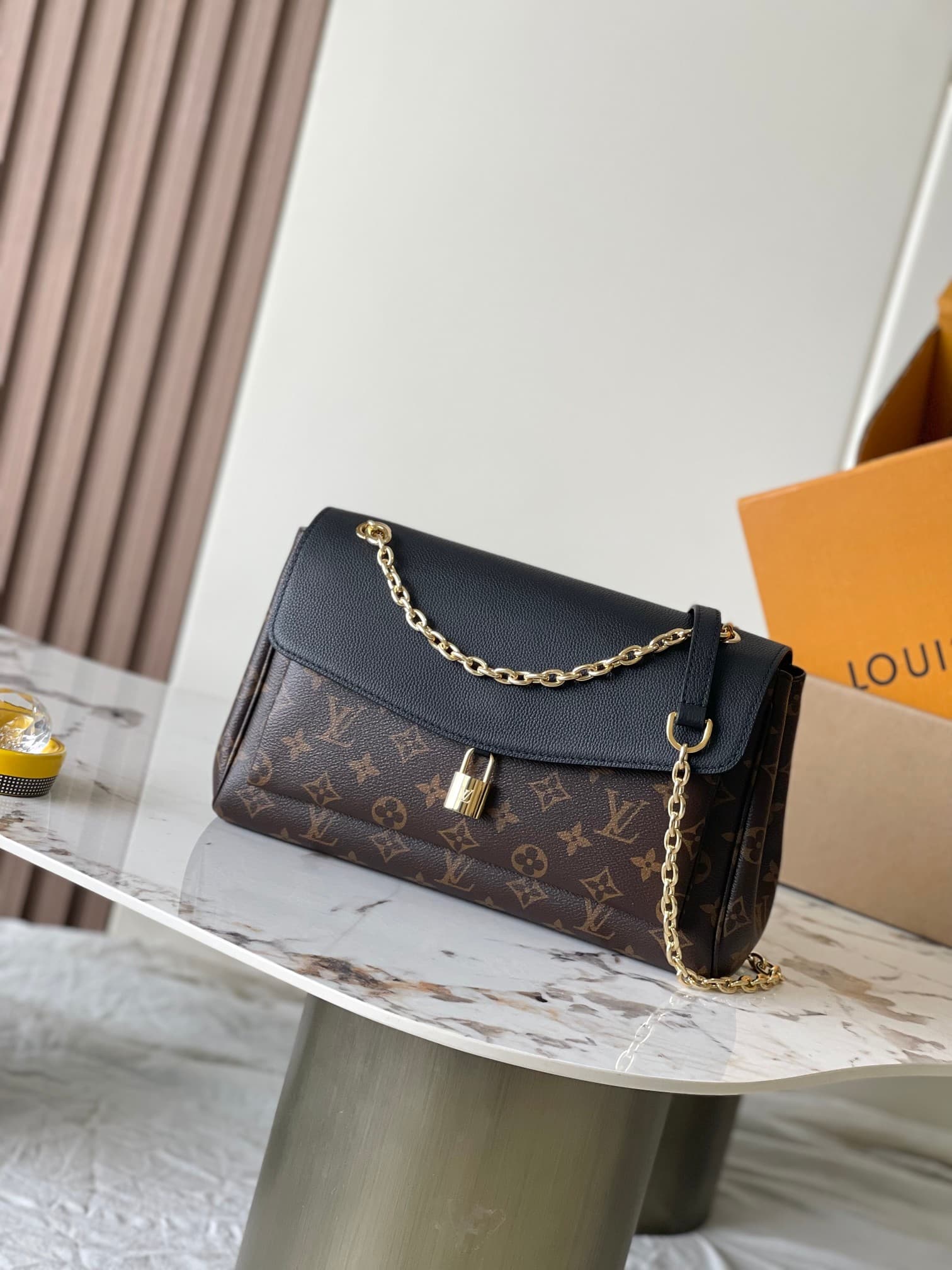 Louis Vuitton Saint Germain PM Monogram/Black Leather and coated canvas M26285 TOP