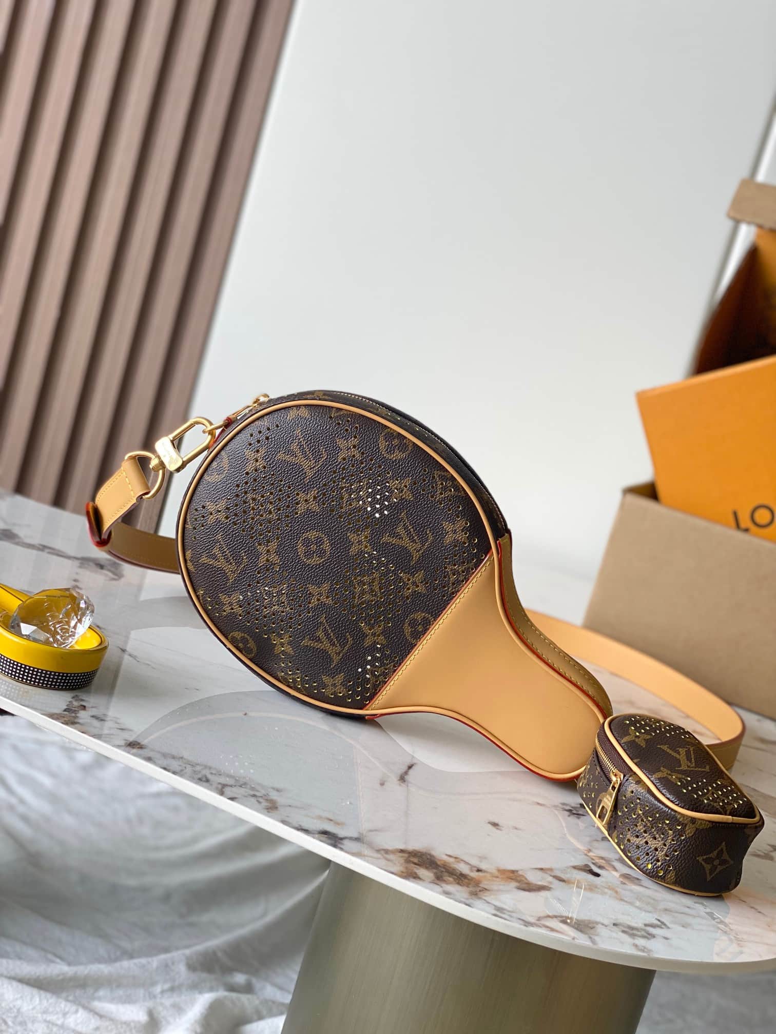 Louis Vuitton Ping Pong Bag Monogram/Yellow Grid coated canvas M29324 TOP