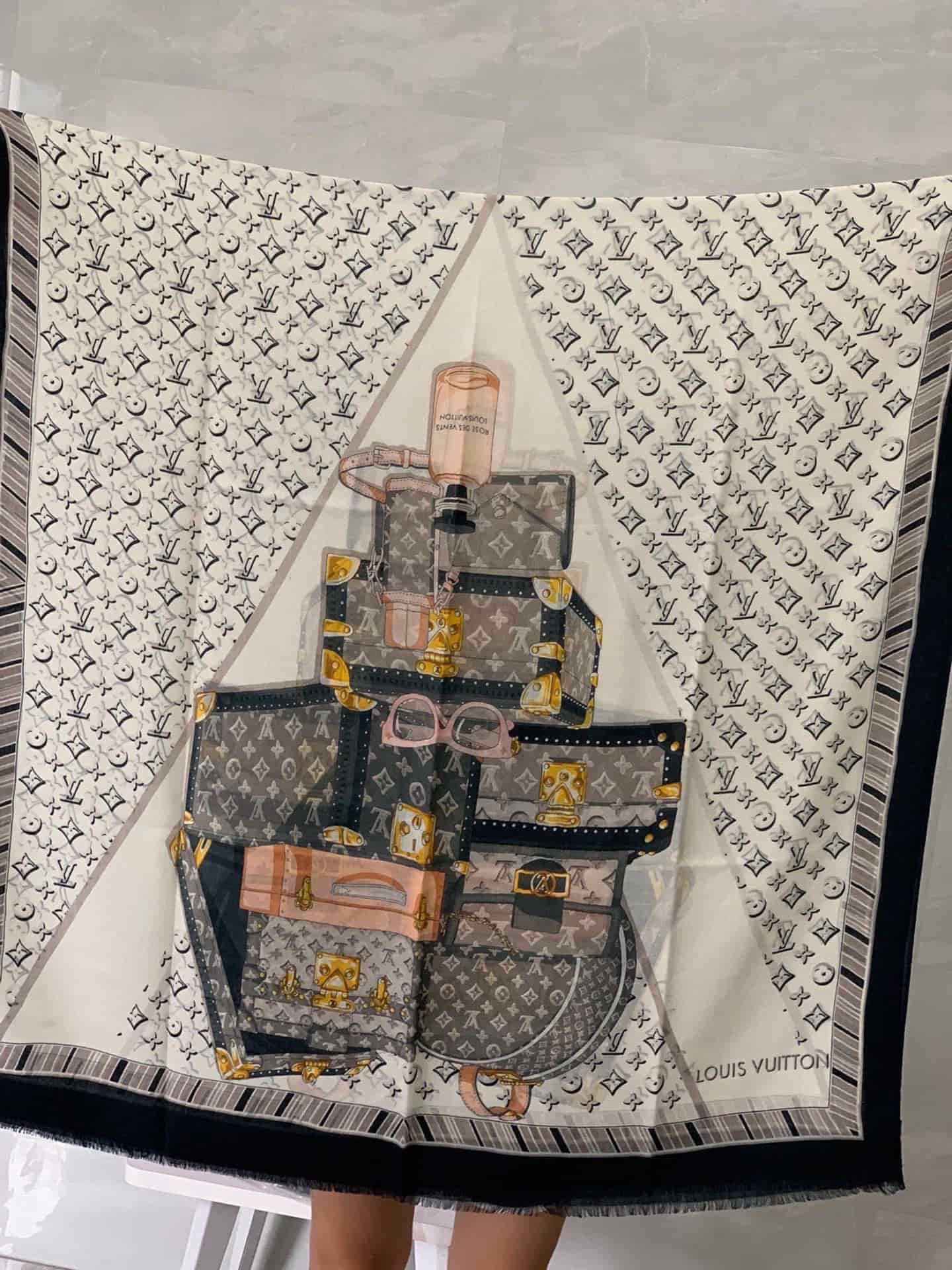 Louis Vuitton Monogram Lets Go Square Scarf