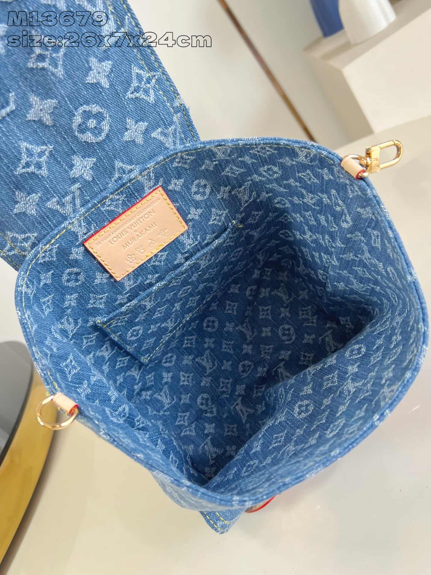 Louis Vuitton x Murakami Venice NM Monogram cherry denim M13679 High