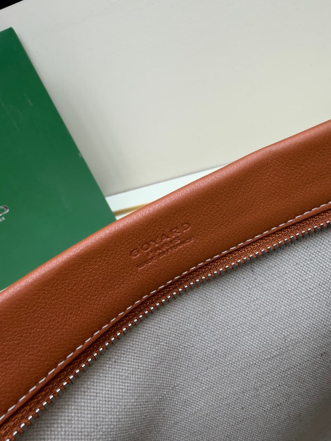 Goyard Conti pouch Goyardine canvas and Chevroches Calfskin Brown High