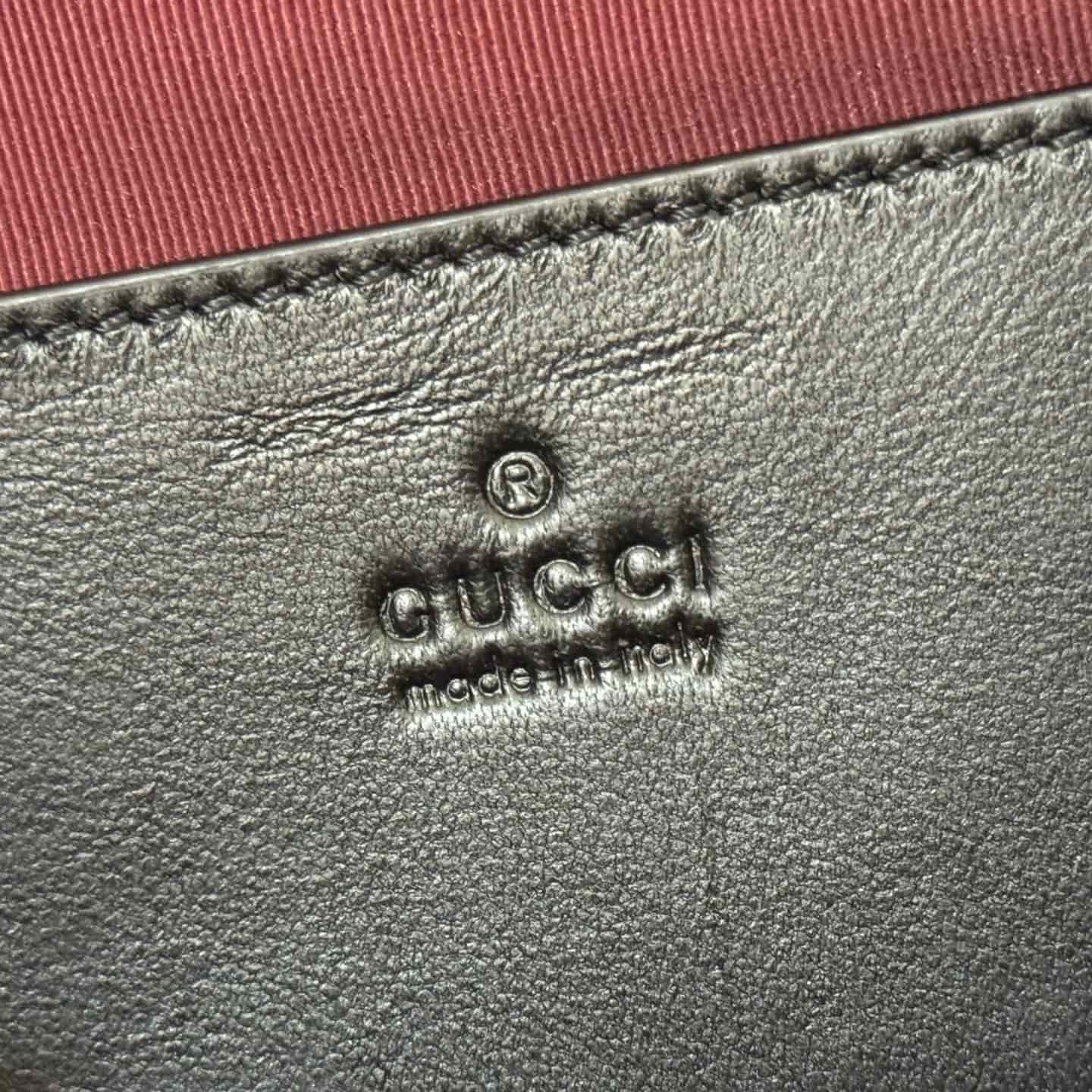 Gucci GG Marmont Mini Backpack Black Matelassé Chevron Nappa Leather 855921 High