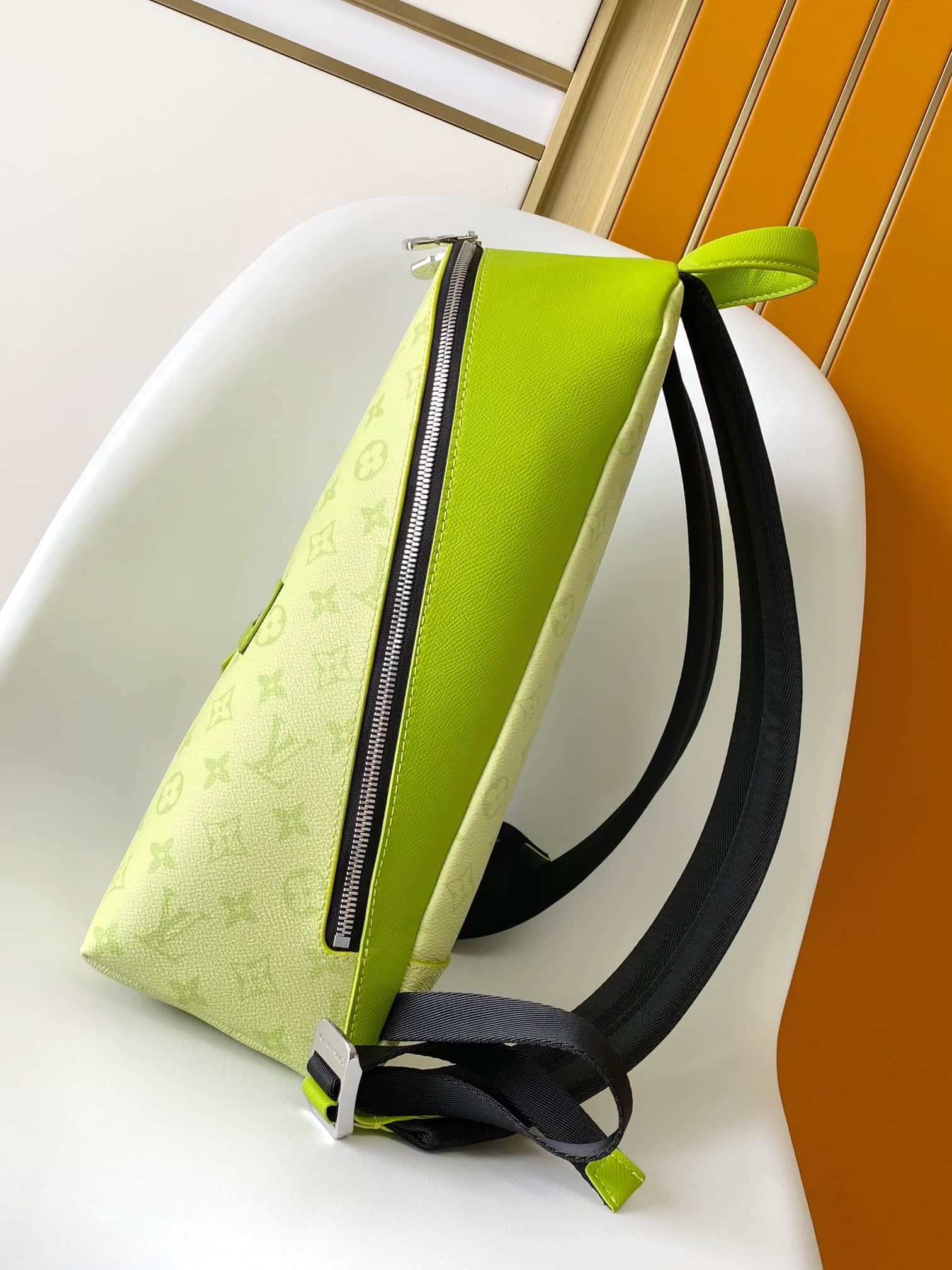 Louis Vuitton Taigarama Discovery Slim Backpack Lemon Yellow Monogram Canvas M14076 High