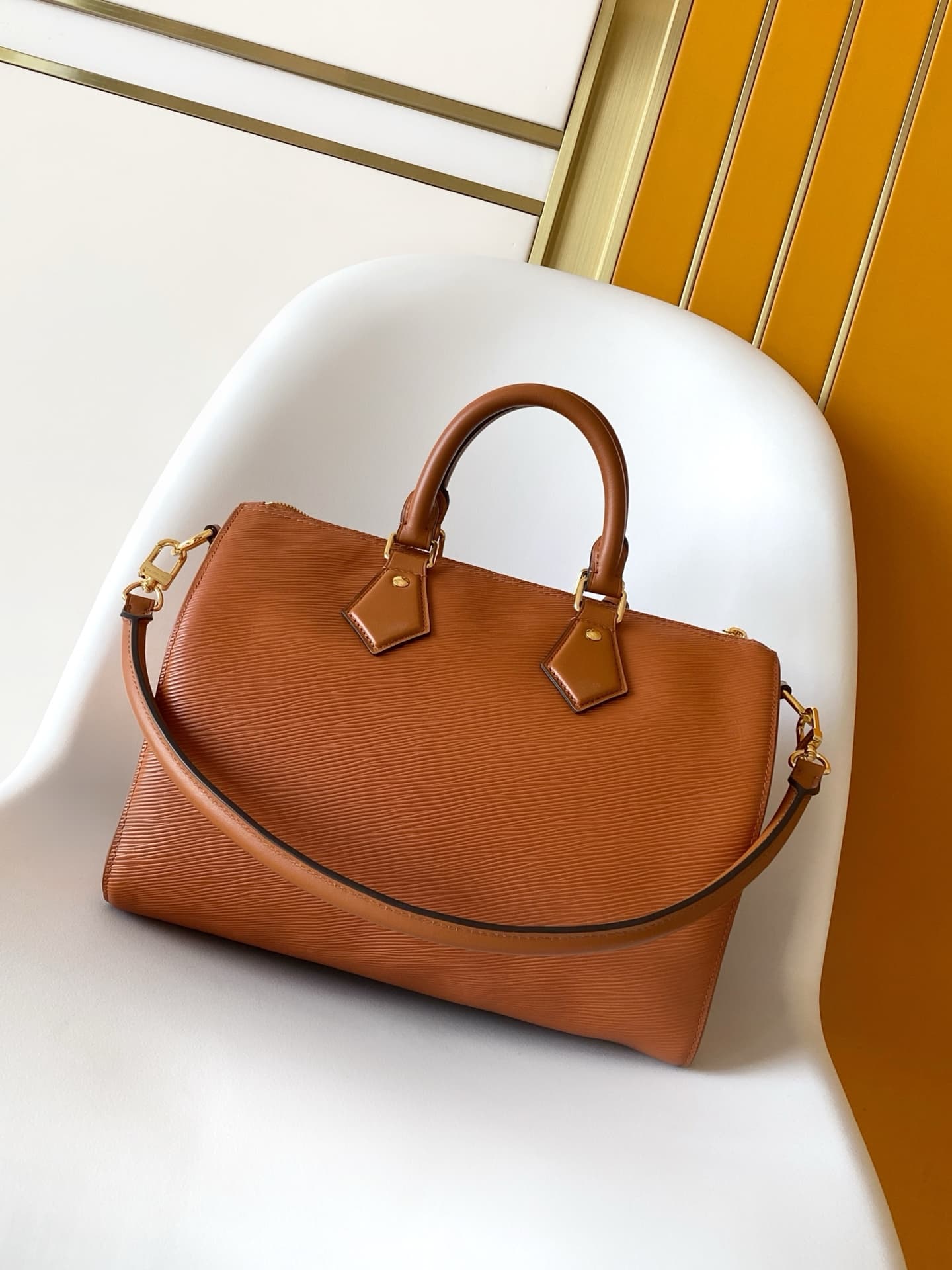 Louis Vuitton Speedy Soft 30 Tan Calfskin leather M25915 High