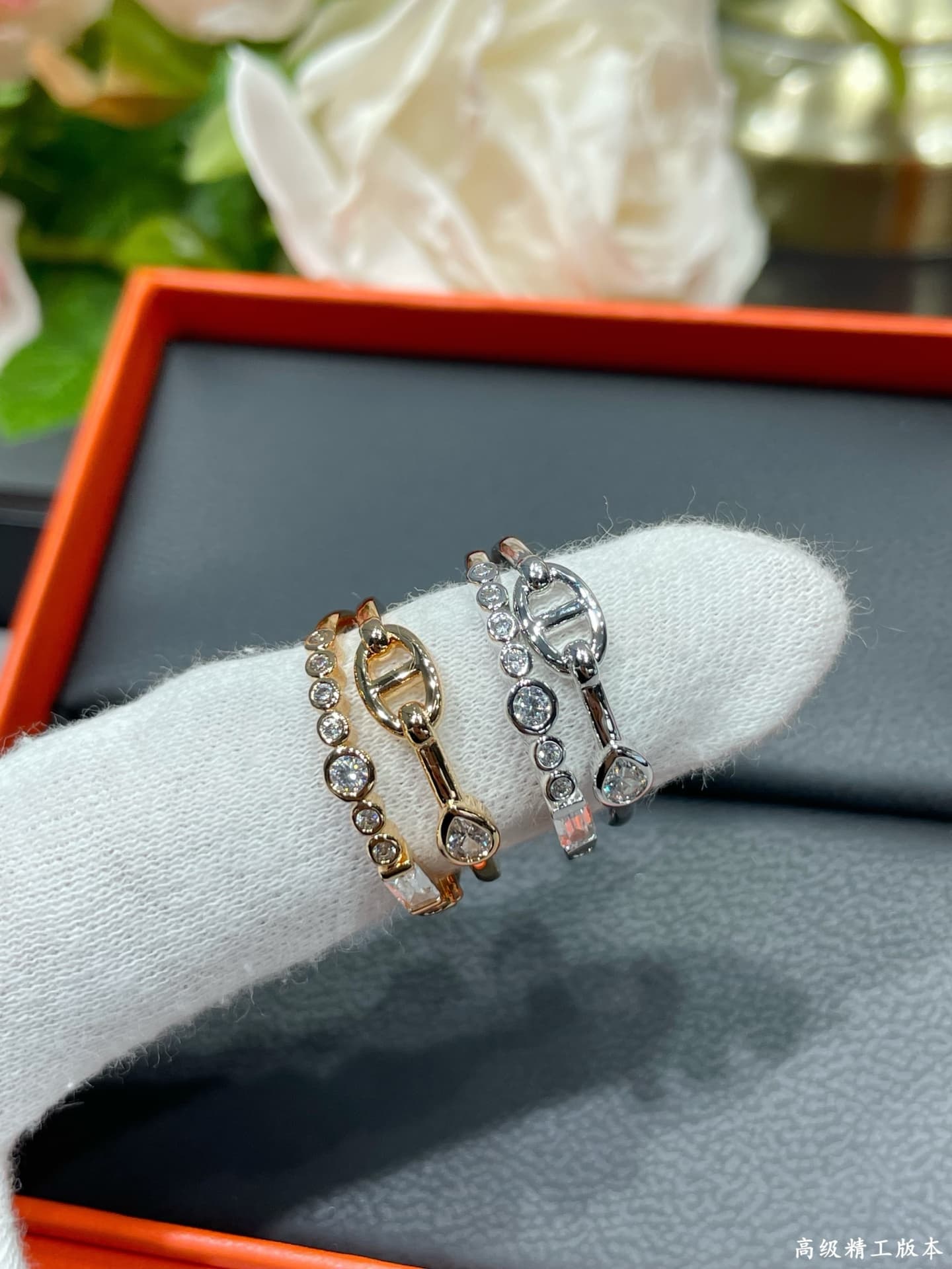 Hermès Chaine d'ancre Chaos Fancy Ring V-Gold High