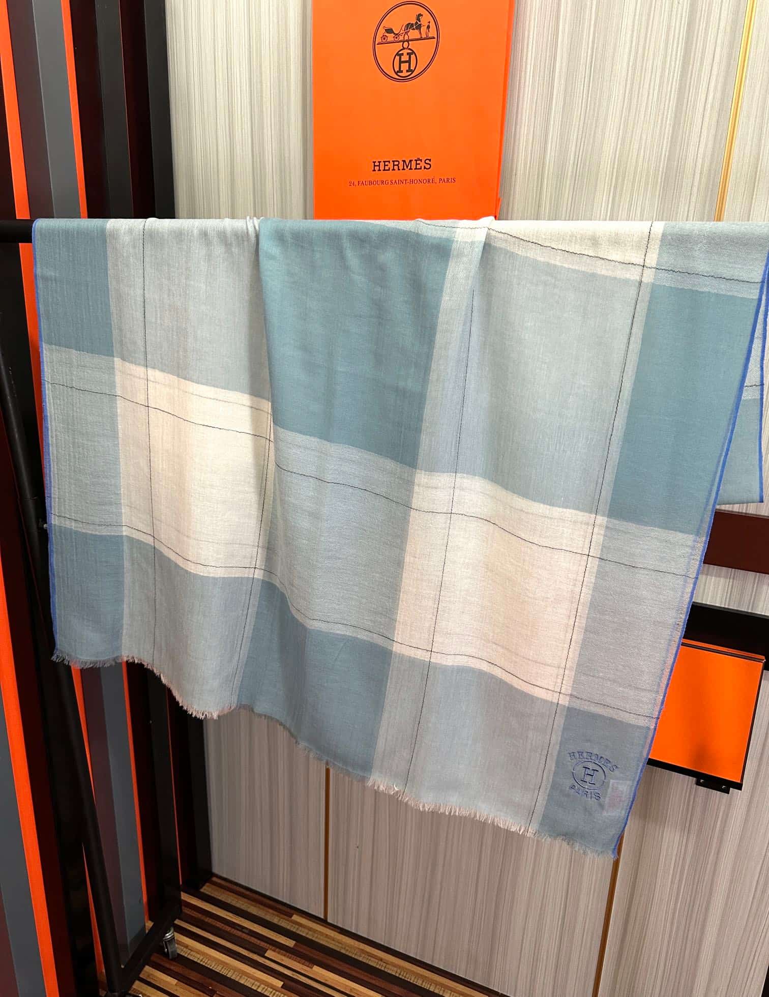 Hermes Libris stole cashmere and silk