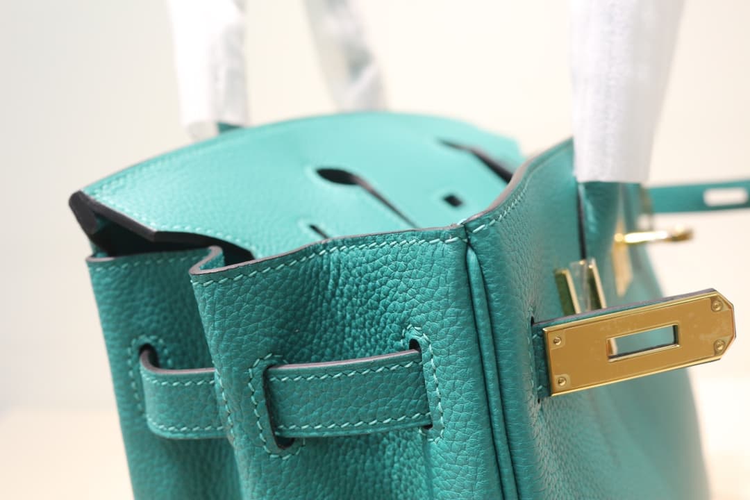 Hermes Birkin 25/30/35cm Bag Togo Leather In Blue Paon WAX High