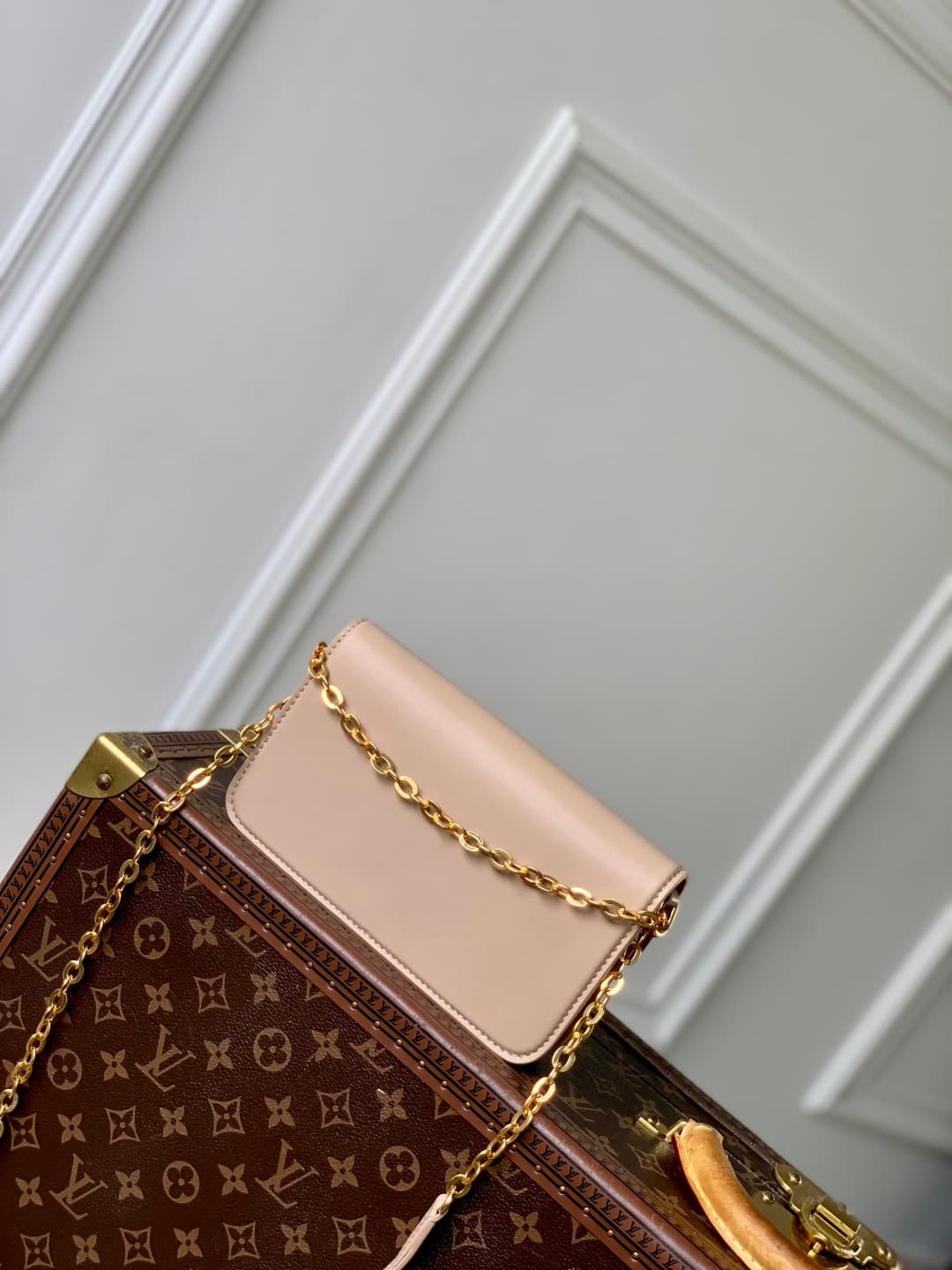 Louis Vuitton Wallet On Chain LV Bloom Macchiato Cream Calfskin leather M14581 High