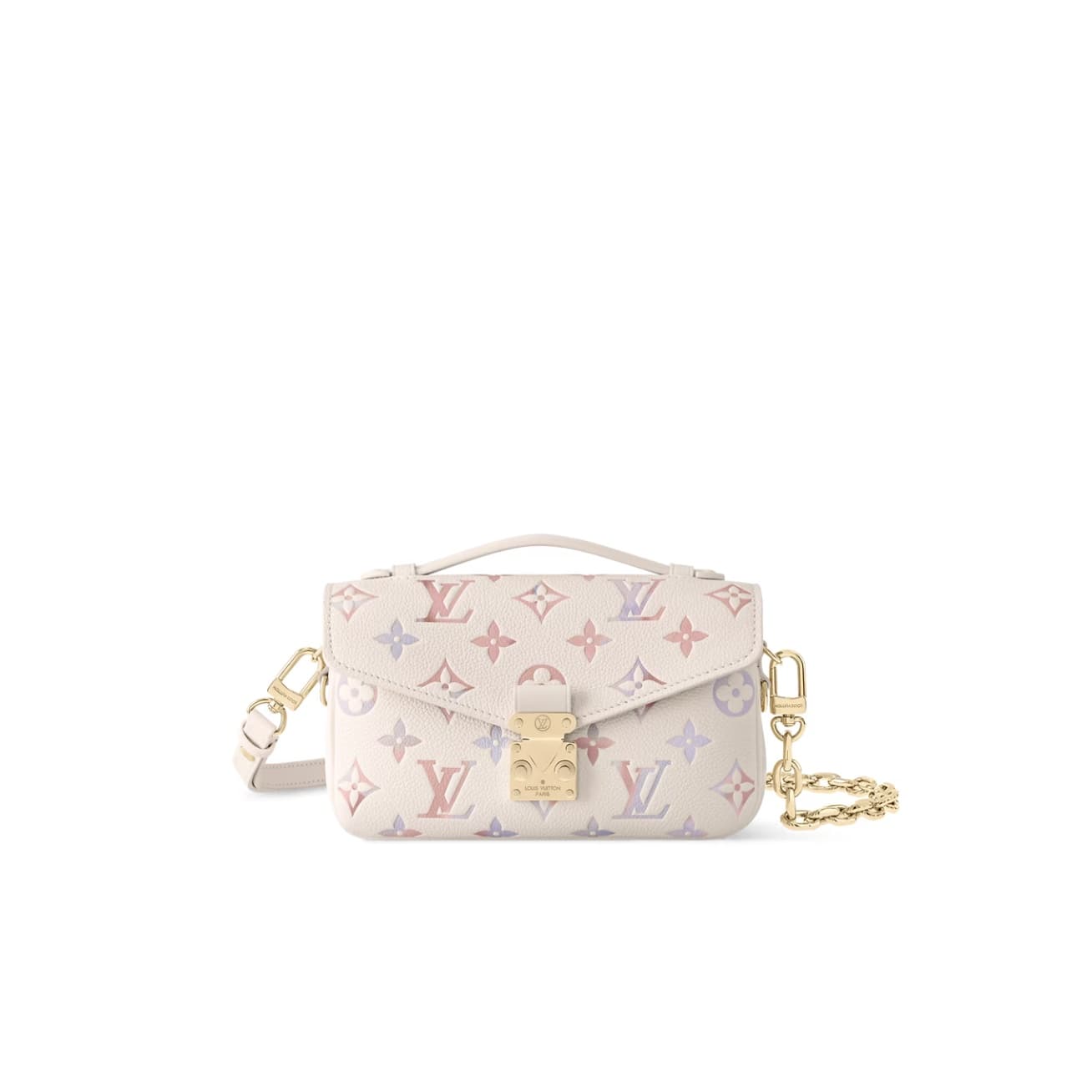 Louis Vuitton Pochette Métis East West Embossed grained cowhide leather M25682 Dream Cream TOP