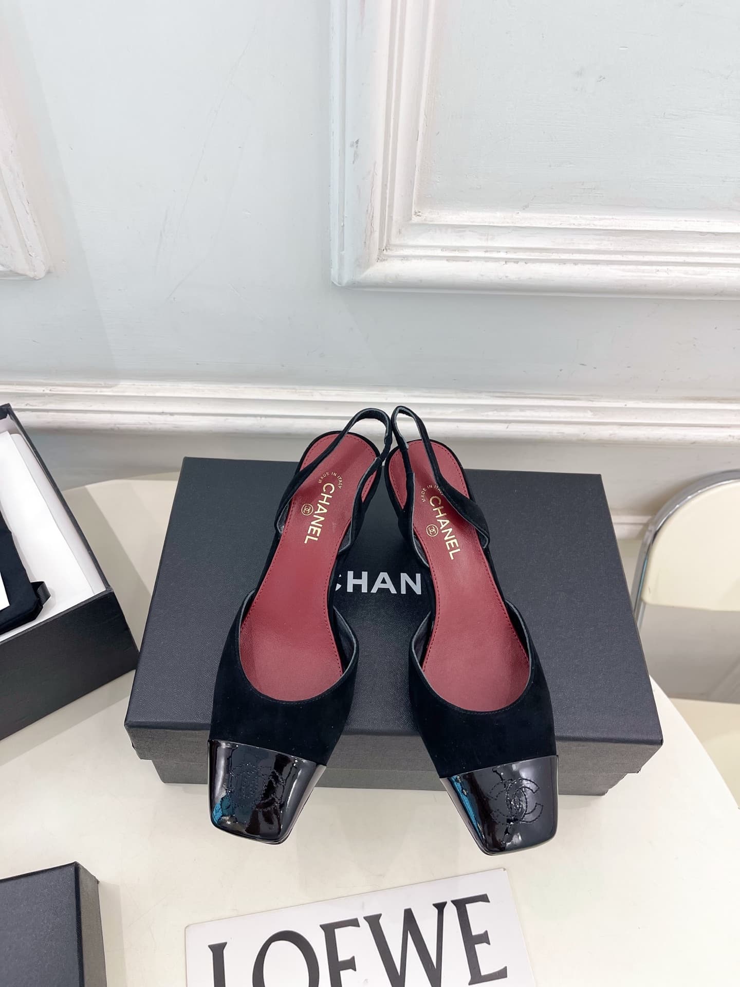 Chanel Leather Slingback Shoes Women