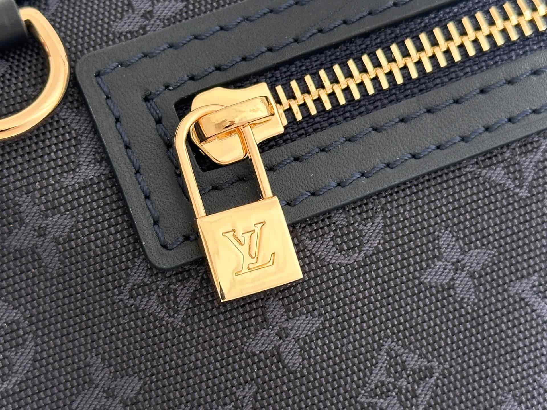 Louis Vuitton Mini Lin Pochette Kathleen Monogram Canvas Navy Blue M92330 High