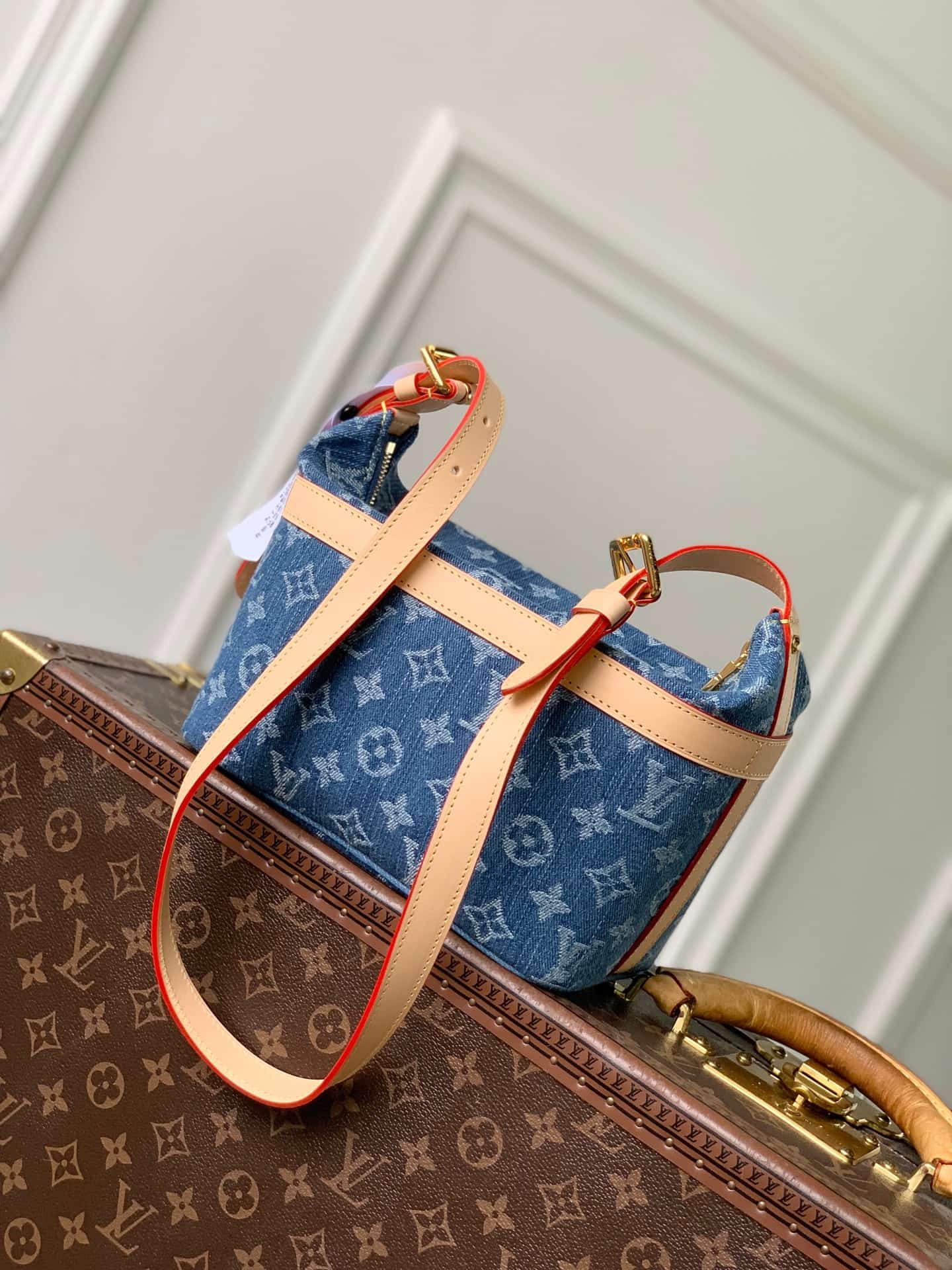 Louis Vuitton Cruiser Toiletry Bag Monogram Blue Denim M27945 High