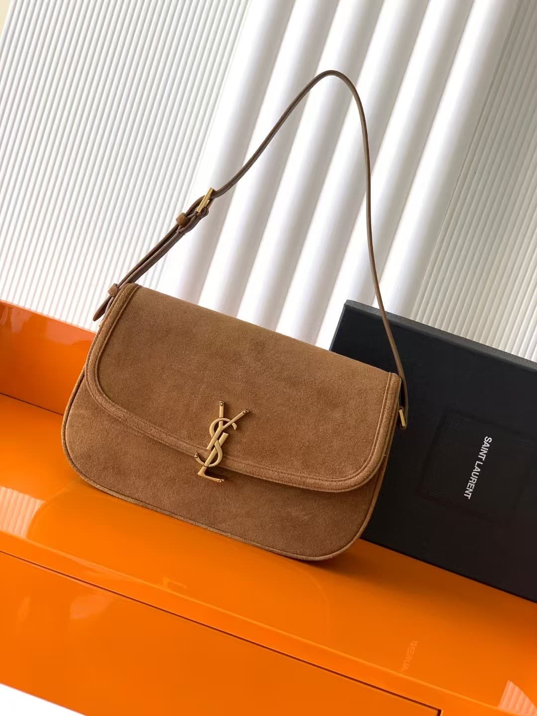 SAINT LAURENT SOLFERINO LARGE IN SUEDE High