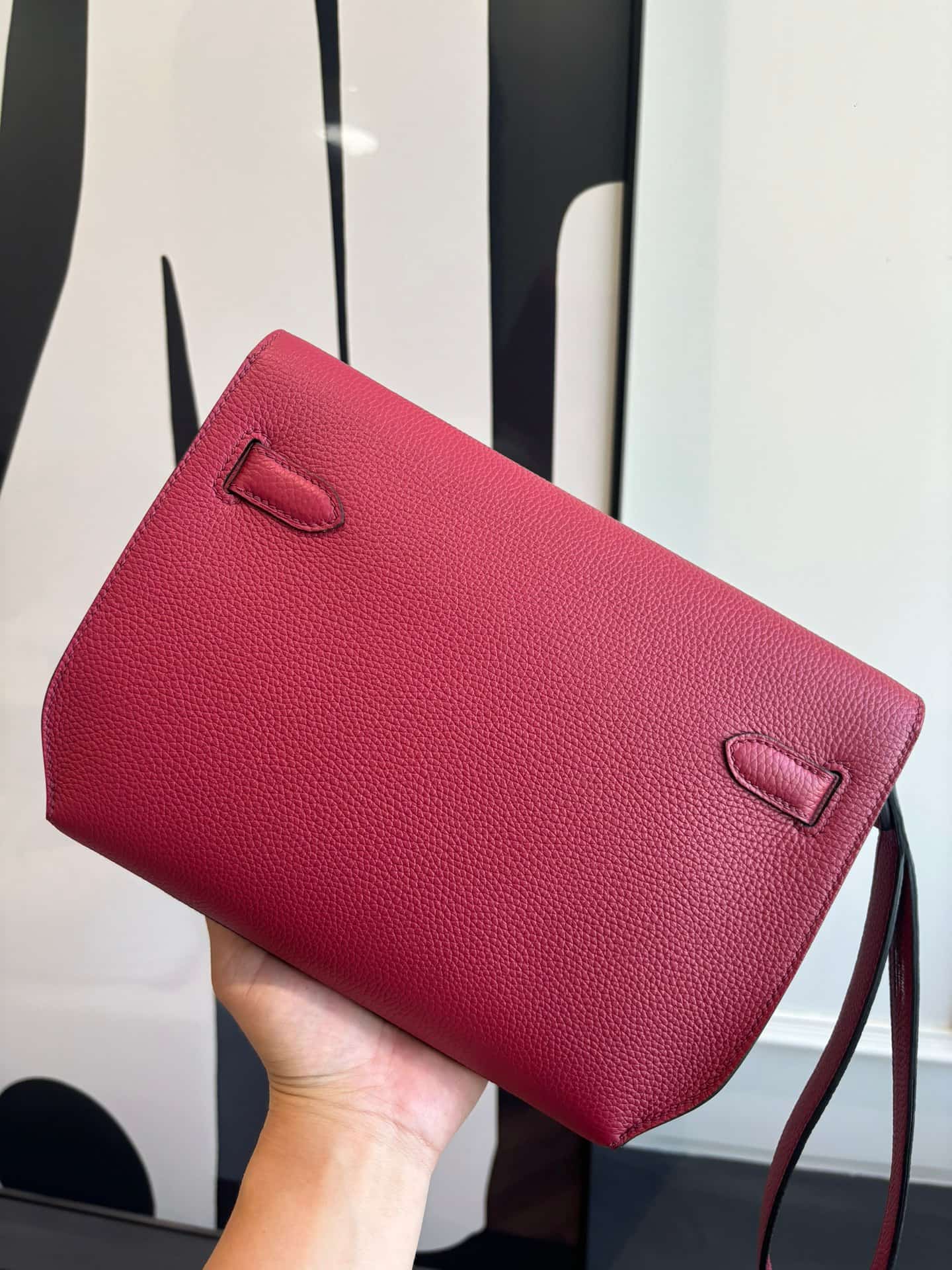 Hermes Kelly Depeches 25 Pouch Togo Leather WAX High