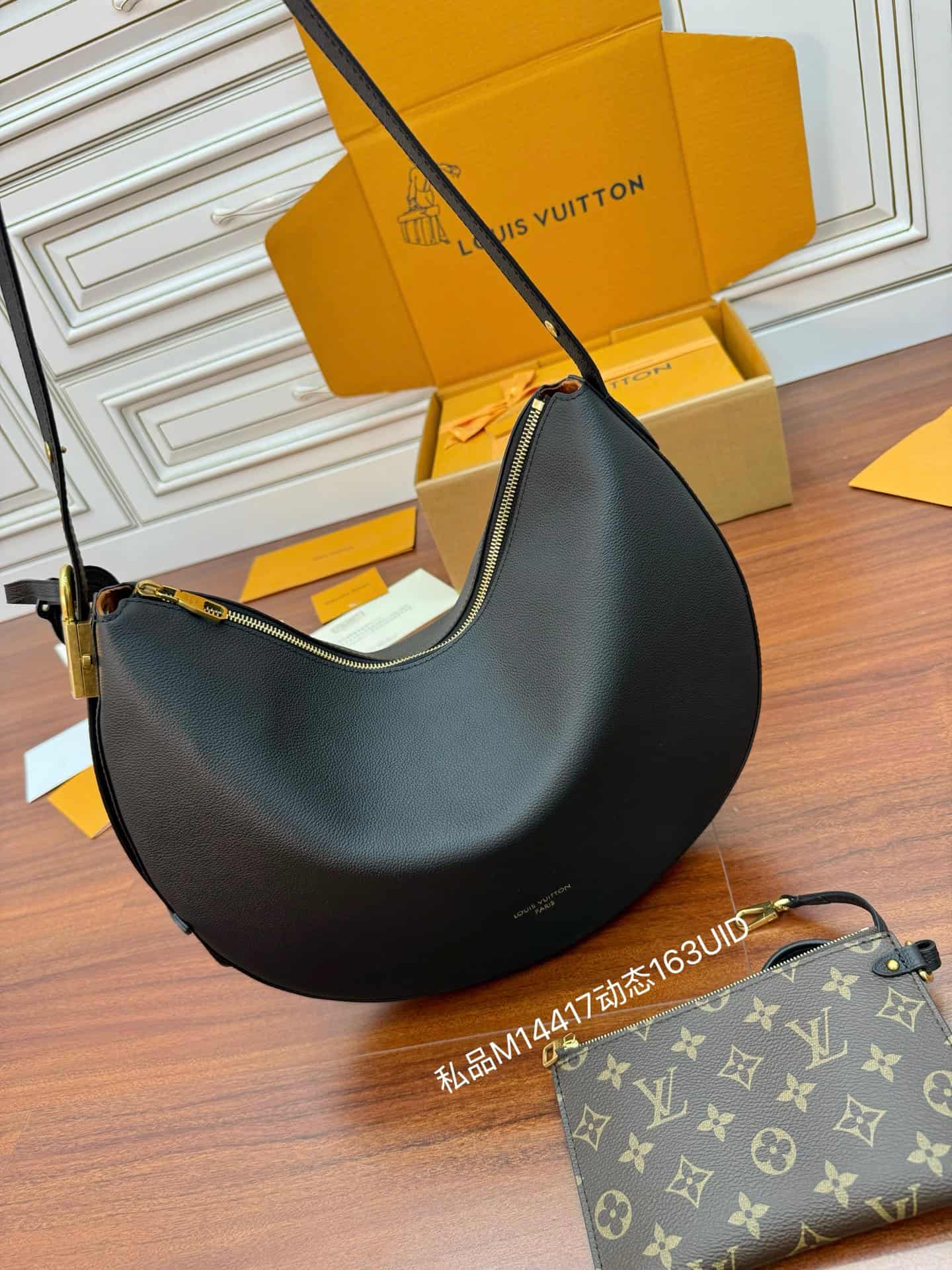 Louis Vuitton Low Key Cookie MM  Calf leather M14417 Black TOP
