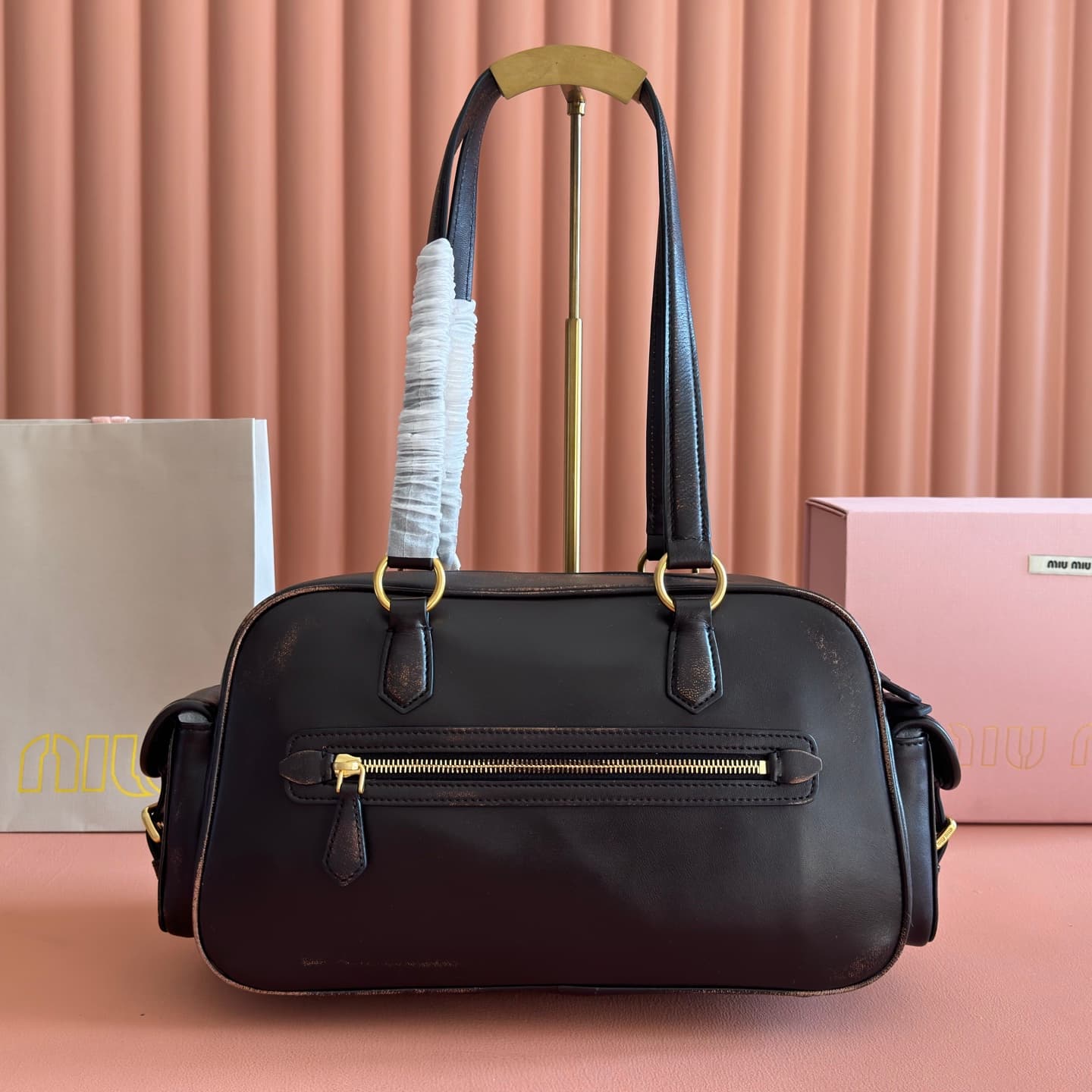 Miu Miu Pocket leather shoulder bag 5BB179 High