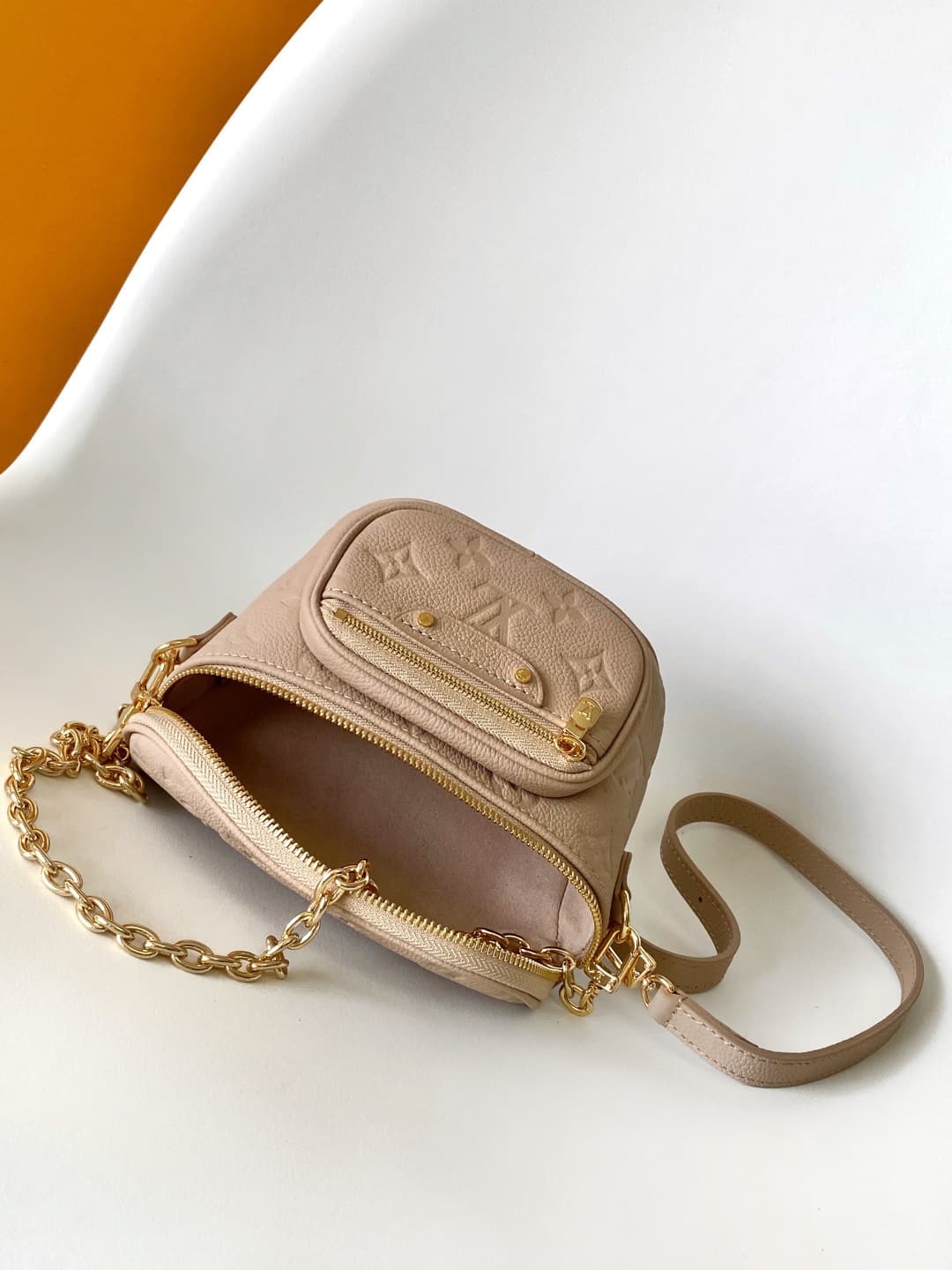 Louis Vuitton Mini Bumbag Sand Monogram Empreinte Leather M14420 High