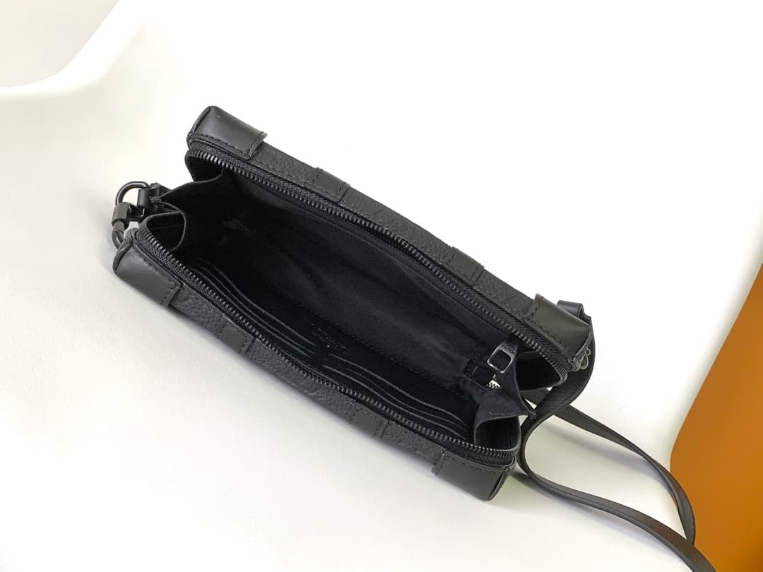 Louis Vuitton Soft Trunk Wallet Black Taurillon Monogram leather M80224 High