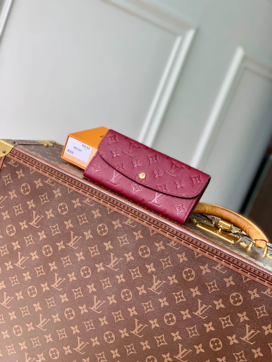 Louis Vuitton EMILIE WALLET Monogram Empreinte Grenat Red M62369 High