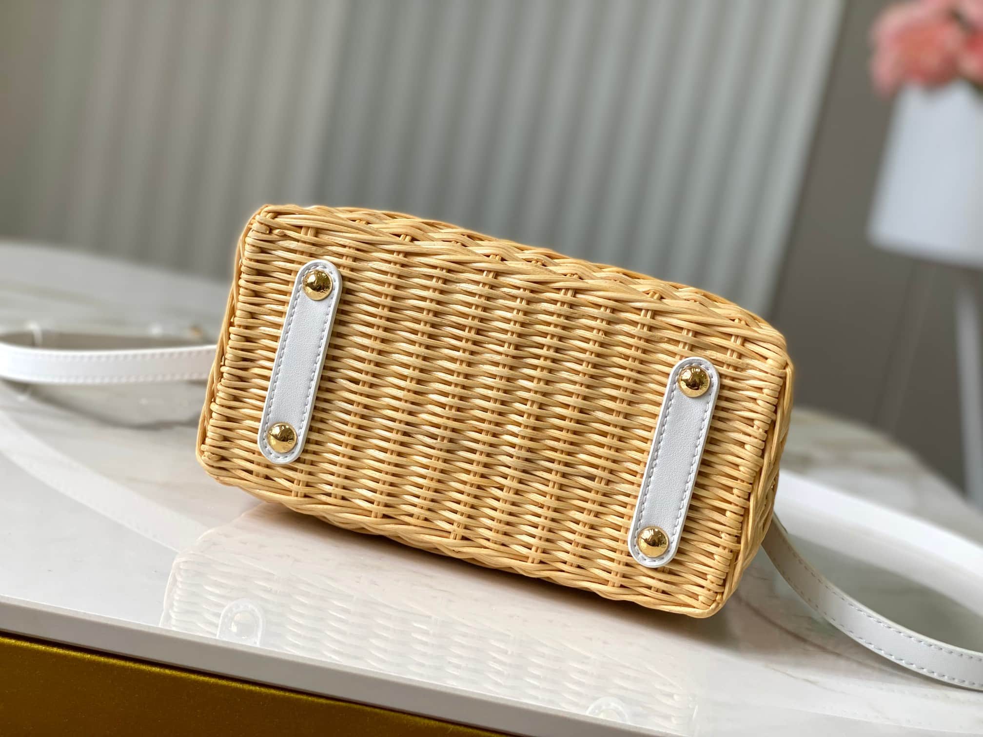 Louis Vuitton Capucines Mini Rattan and cowhide leather M26004 White Top