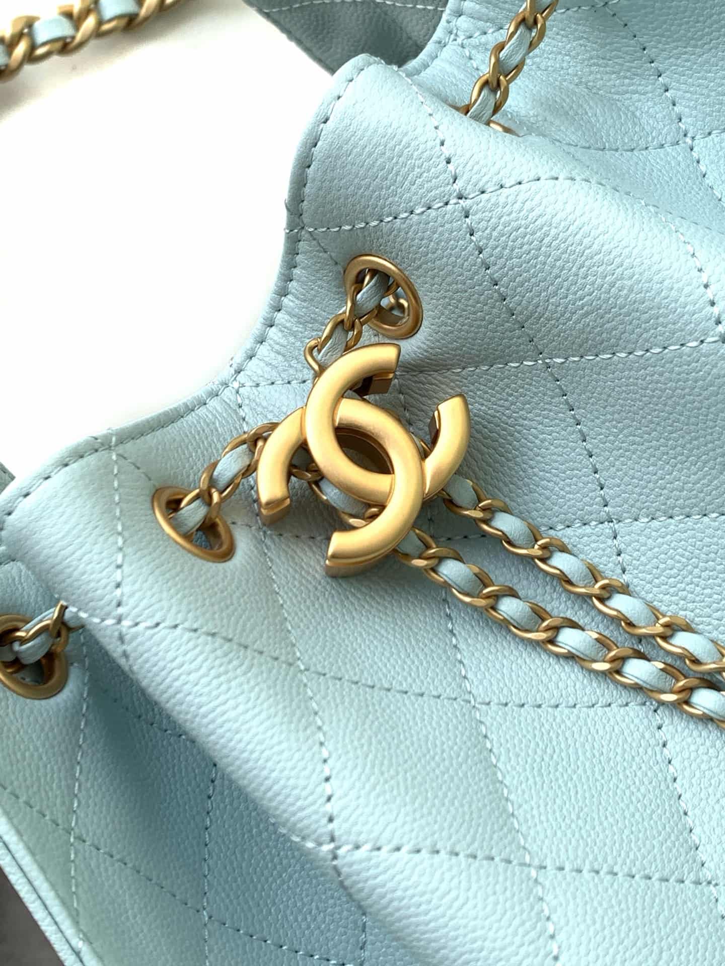 Chanel 25 Medium Hobo Medium handbag AS5311 Grained Calfskin & Gold-tone Metal Light Blue A