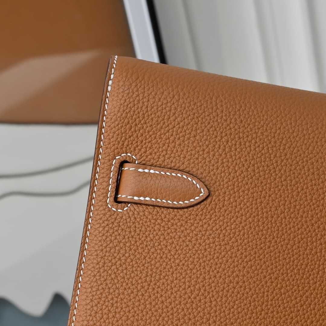Hermes Kelly depeches Togo 36 briefcase In Camel CalfskIn WAX High