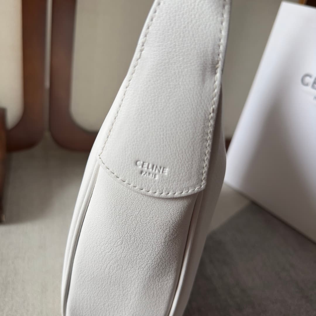 Celine Heloise Bag in White Supple Grained Calfskin High