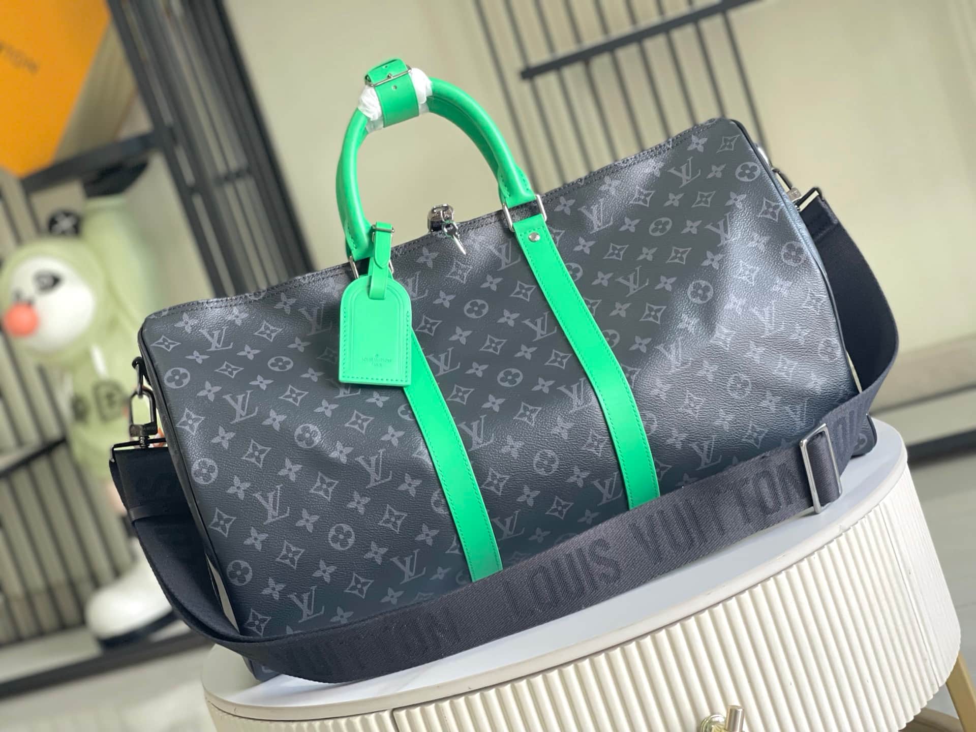 Louis Vuitton Keepall Bandoulière 50 Black Monogram Eclipse coated canvas M26434 TOP