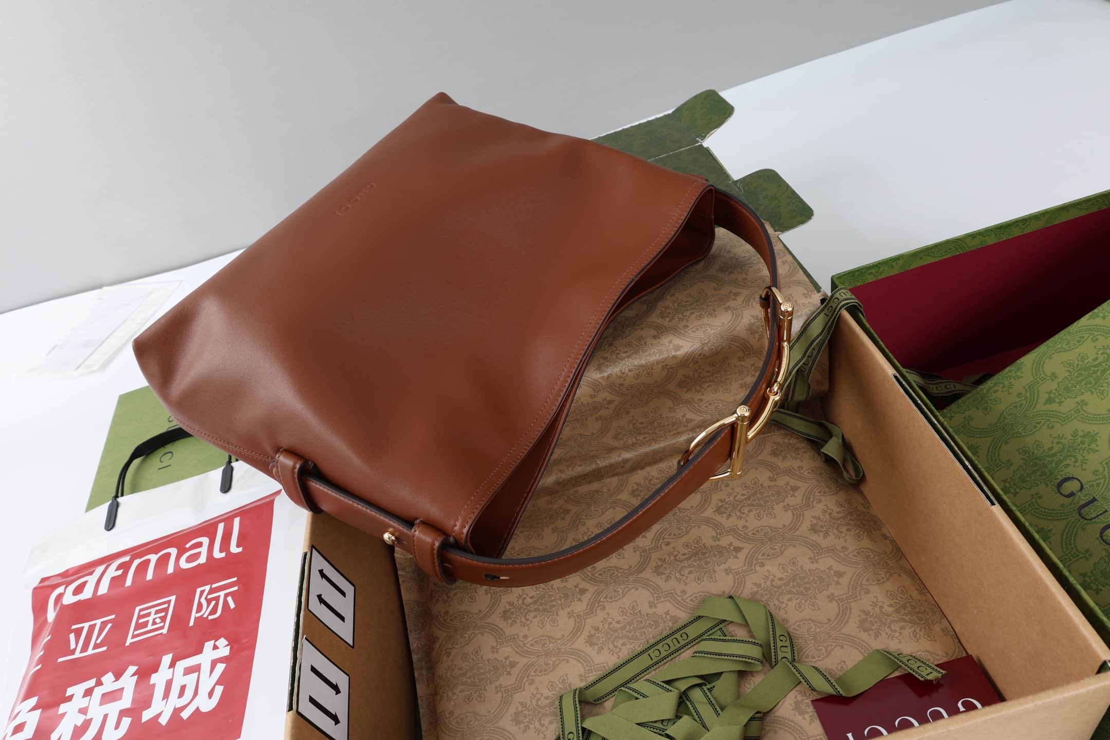 Gucci Beatrix medium tote bag Brown soft smooth leather ‎850926 High