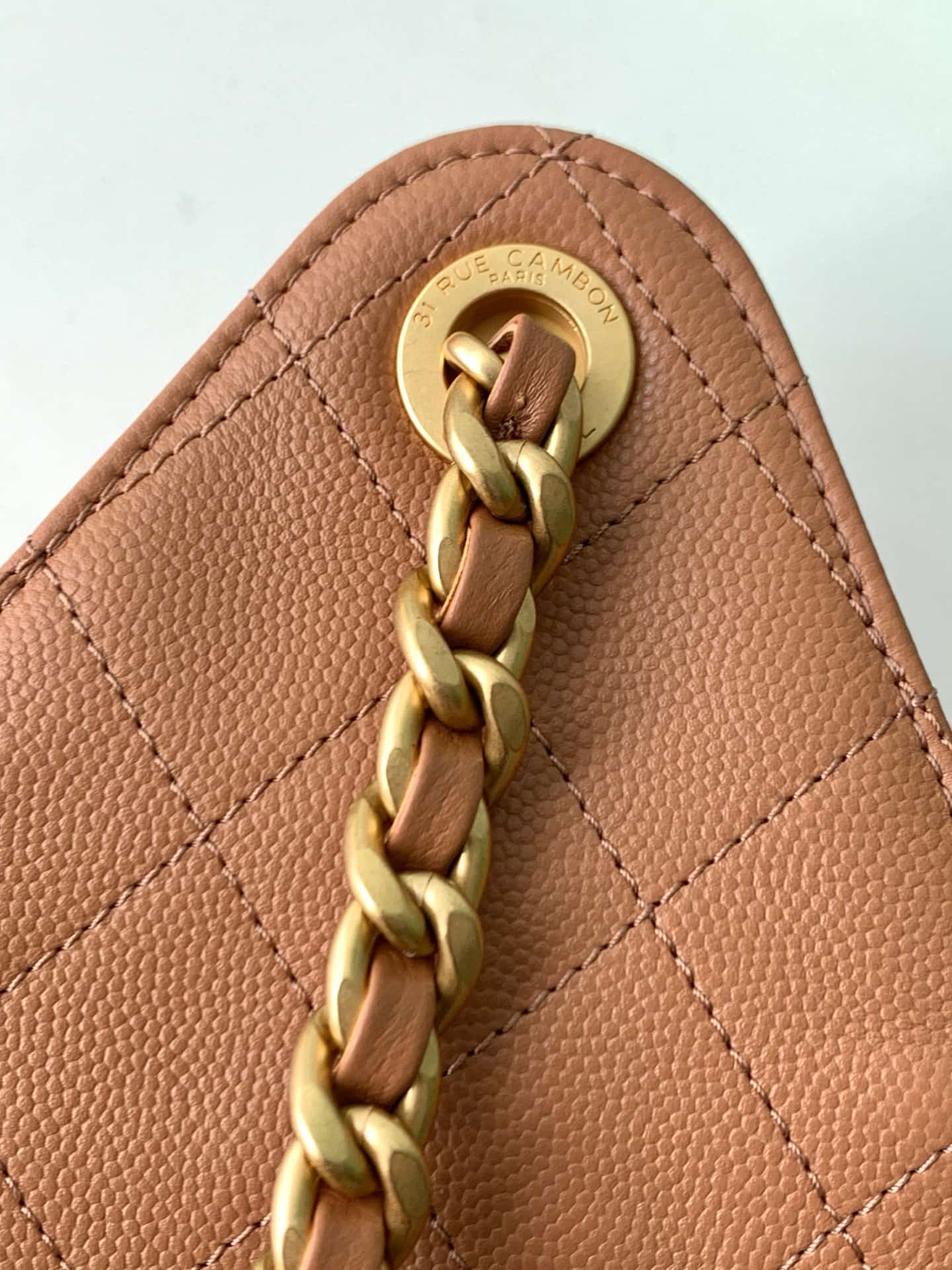 Chanel 25 Medium Hobo Medium handbag AS5311 Grained Calfskin & Gold-tone Metal Brown A