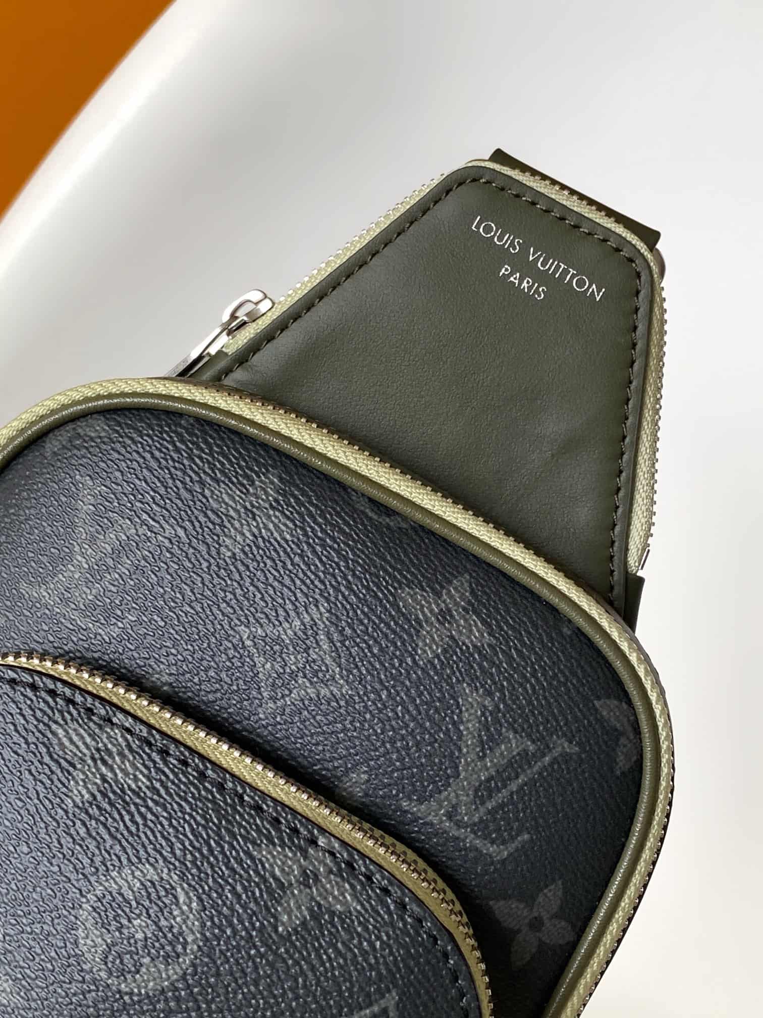 Louis Vuitton Avenue Slingbag PM Khaki Green Monogram Eclipse coated canvas M28735 High