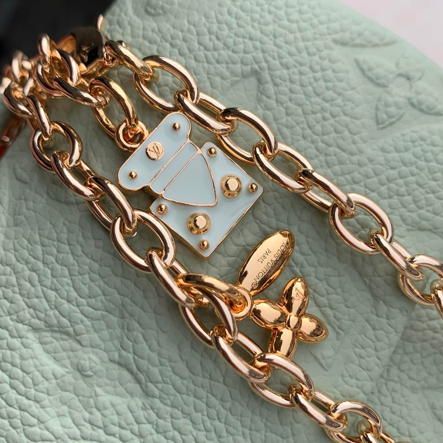 Louis Vuitton Nano Madeleine Minty/Lily White Cowhide leather M29785 High