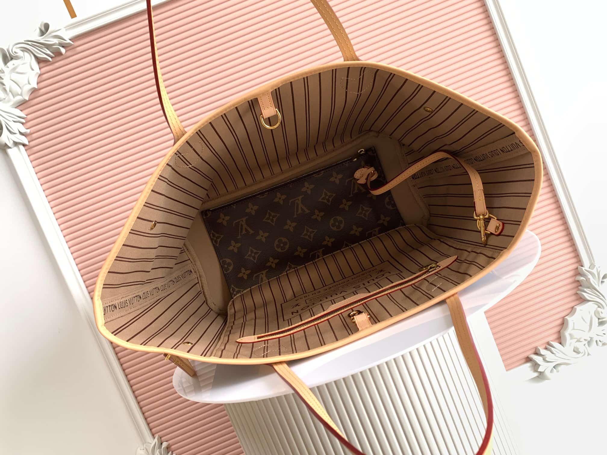 Louis Vuitton Neverfull MM Monogram coated canvas M46975 Beige High