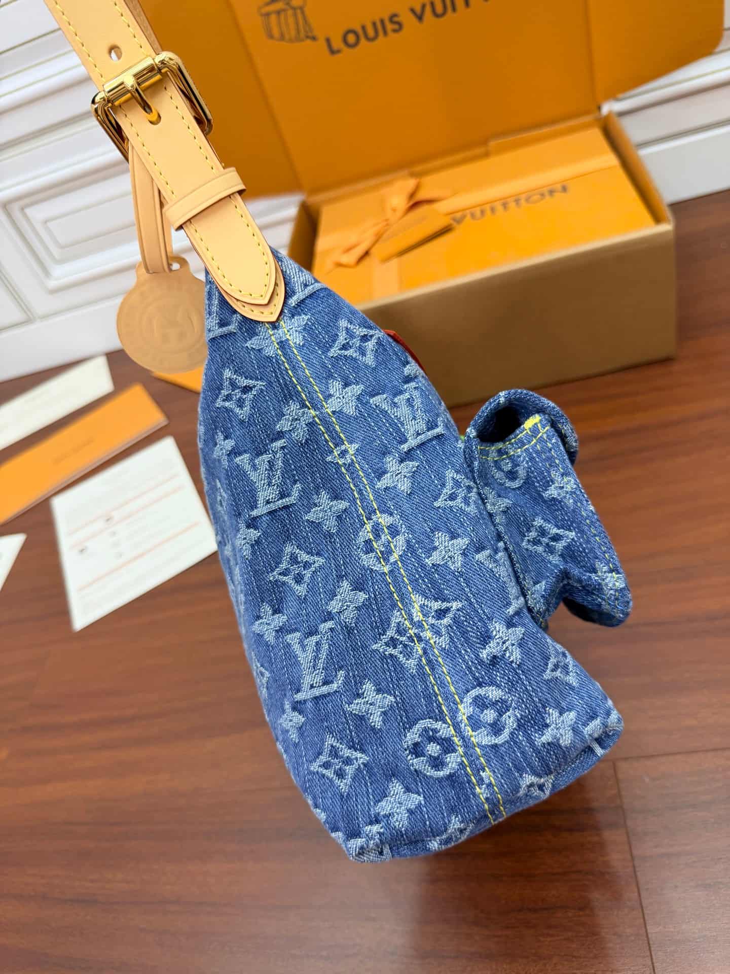 Louis Vuitton Baggy Monogram Blue Denim M27329 TOP