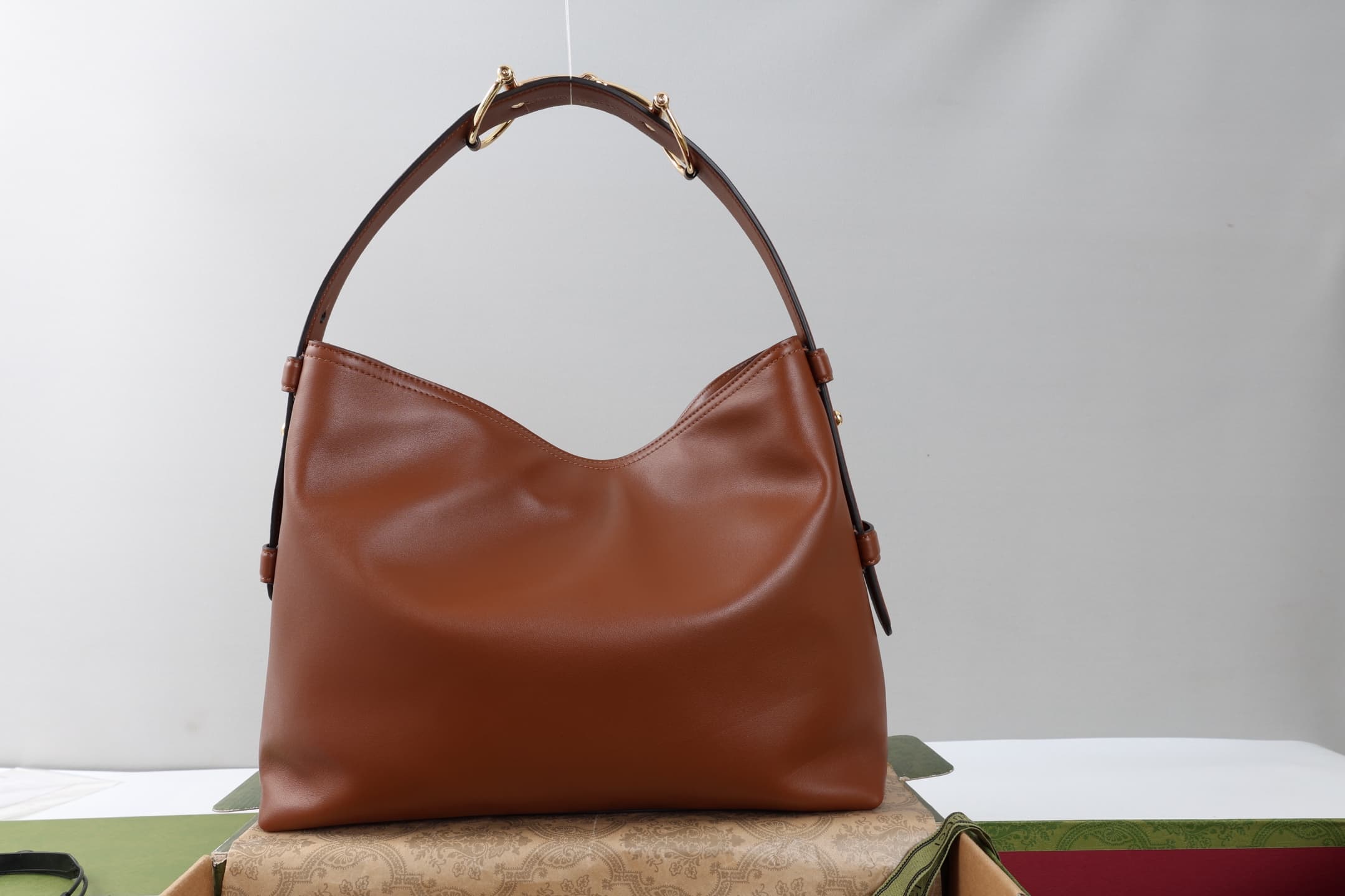 Gucci Beatrix medium tote bag Brown soft smooth leather ‎850926 High