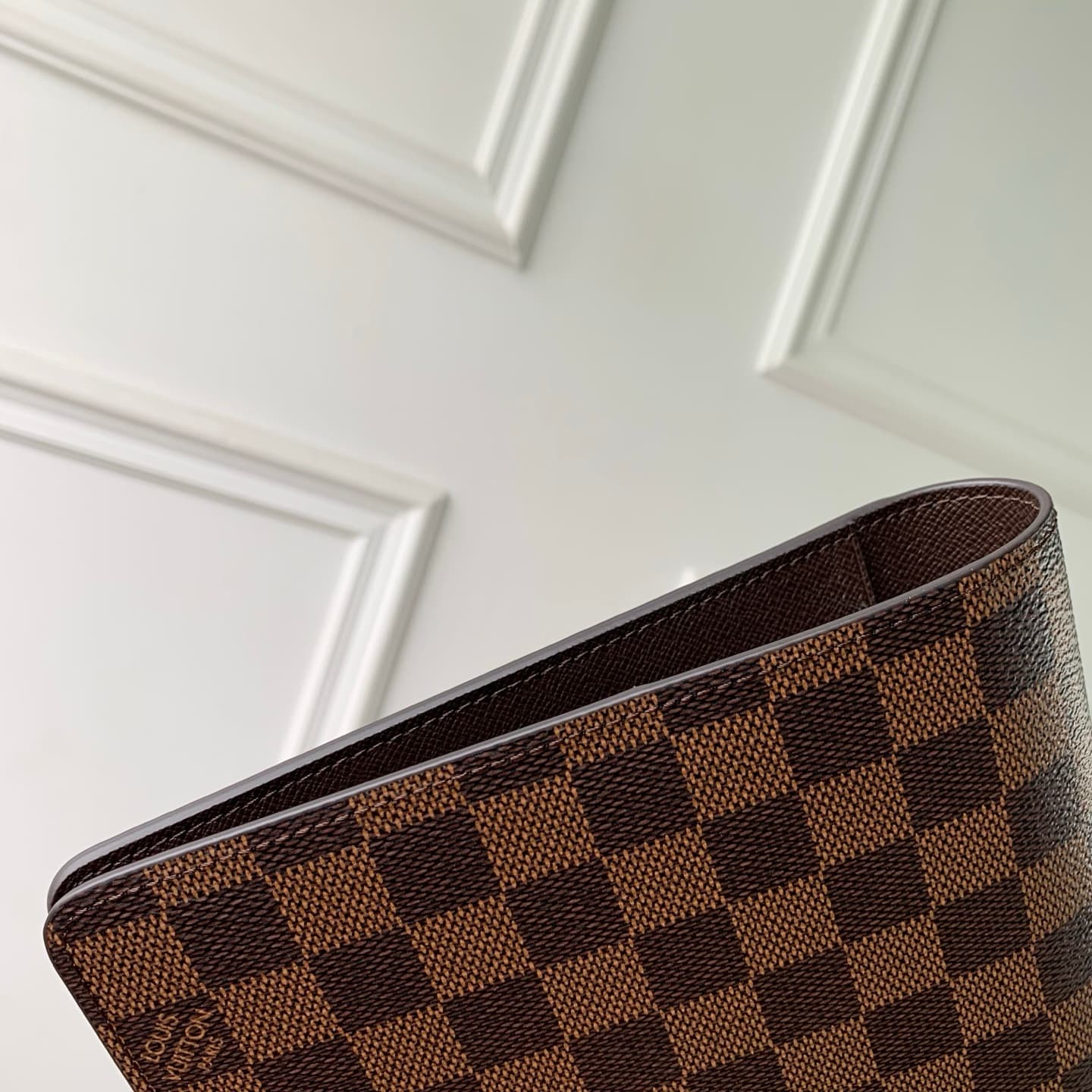 Louis Vuitton Desk Agenda Cover Damier canvas, cross grain leather lining R21065 High