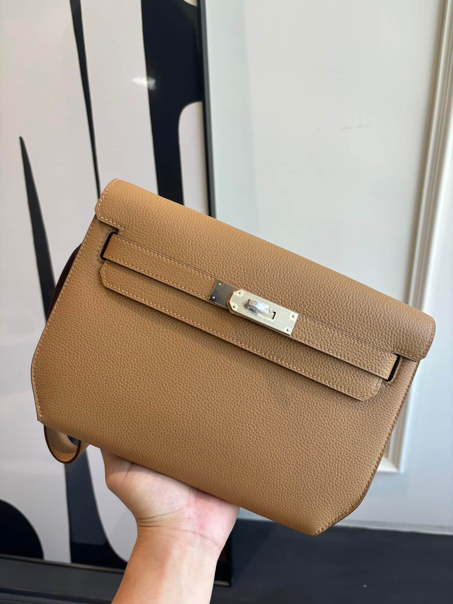 Hermes Kelly Depeches 25 Pouch Togo Leather WAX High