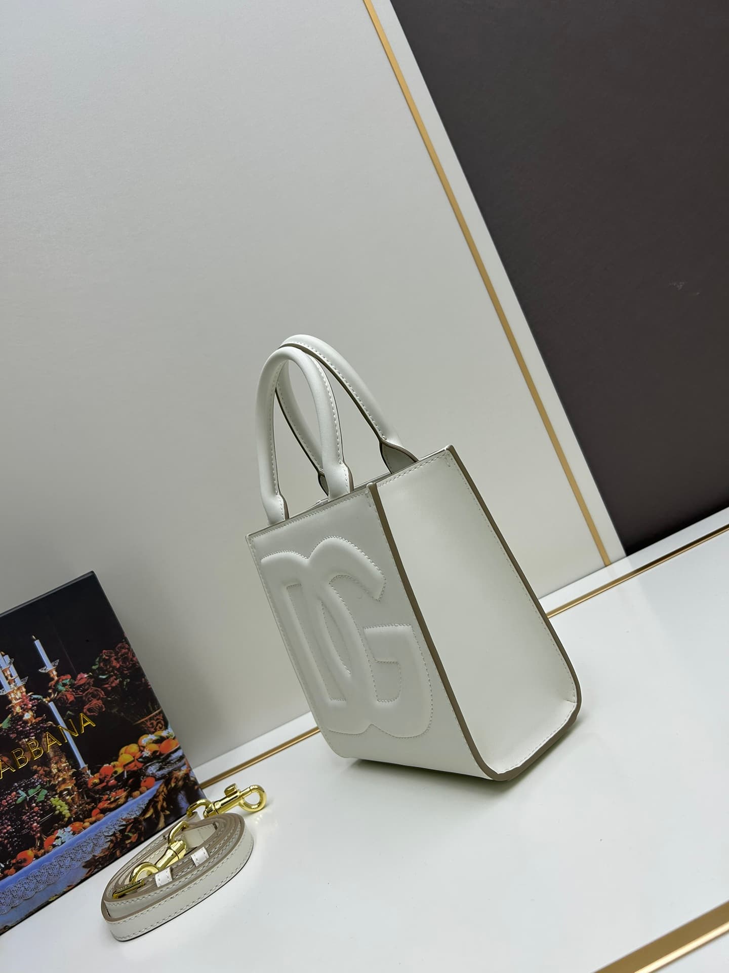 Dolce & Gabbana Mini DG Daily Tote Bag White Calfskin High