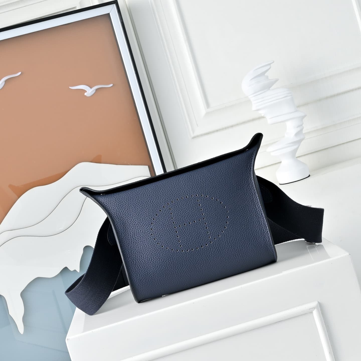 Hermès Videpoches Bag Togo Leather In Navy Blue WAX High